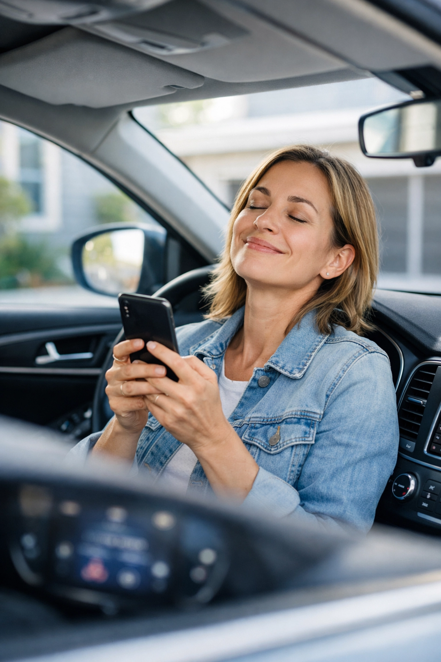 Conducteur soulagé d'obtenir une avance de fonds au Canada pour couvrir une urgence auto.