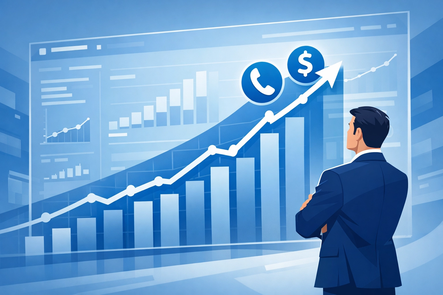 Data-driven SEO metrics dashboard showing revenue and lead growth for local NJ companies.
