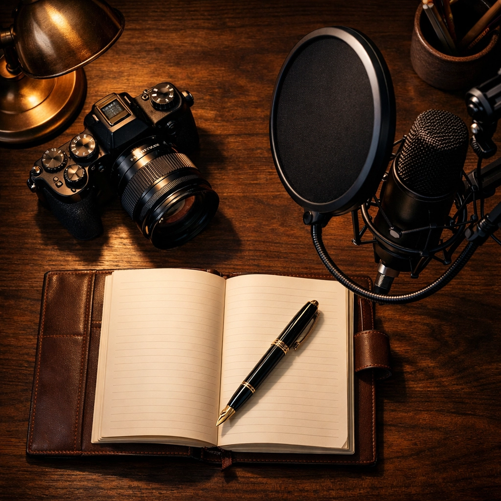 Professional camera and microphone setup for high-quality affiliate marketing content creation.