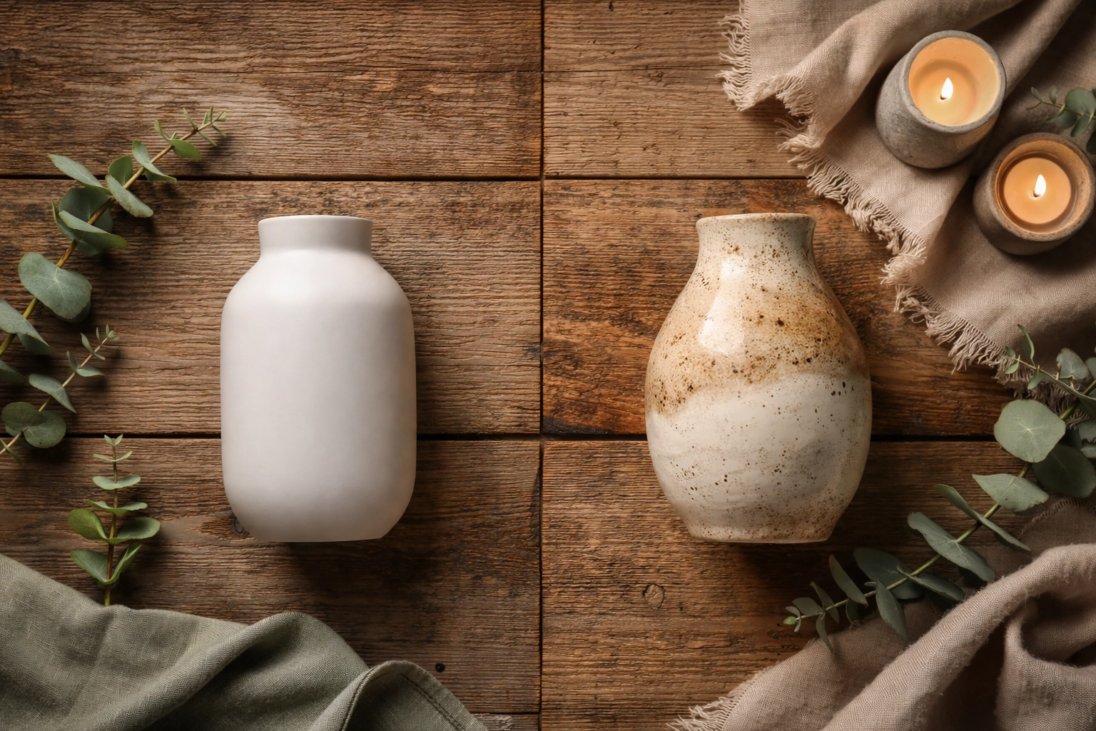 Comparison of mass-produced and artisan decor on wood, illustrating quality and sustainability differences.