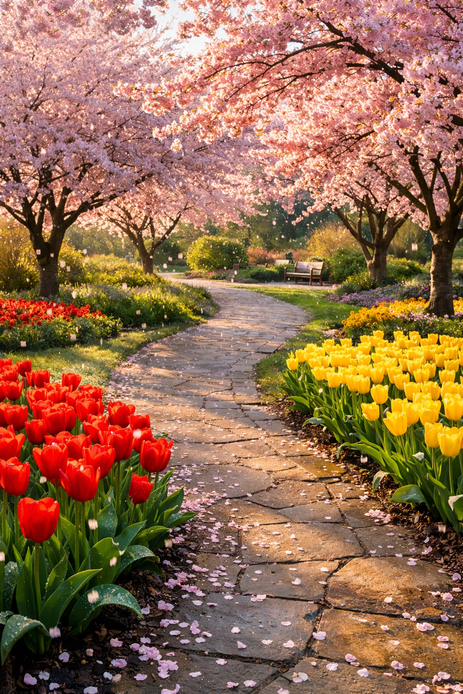 Spring tulips and cherry blossoms at the Royal Botanical Gardens in Burlington and Hamilton.