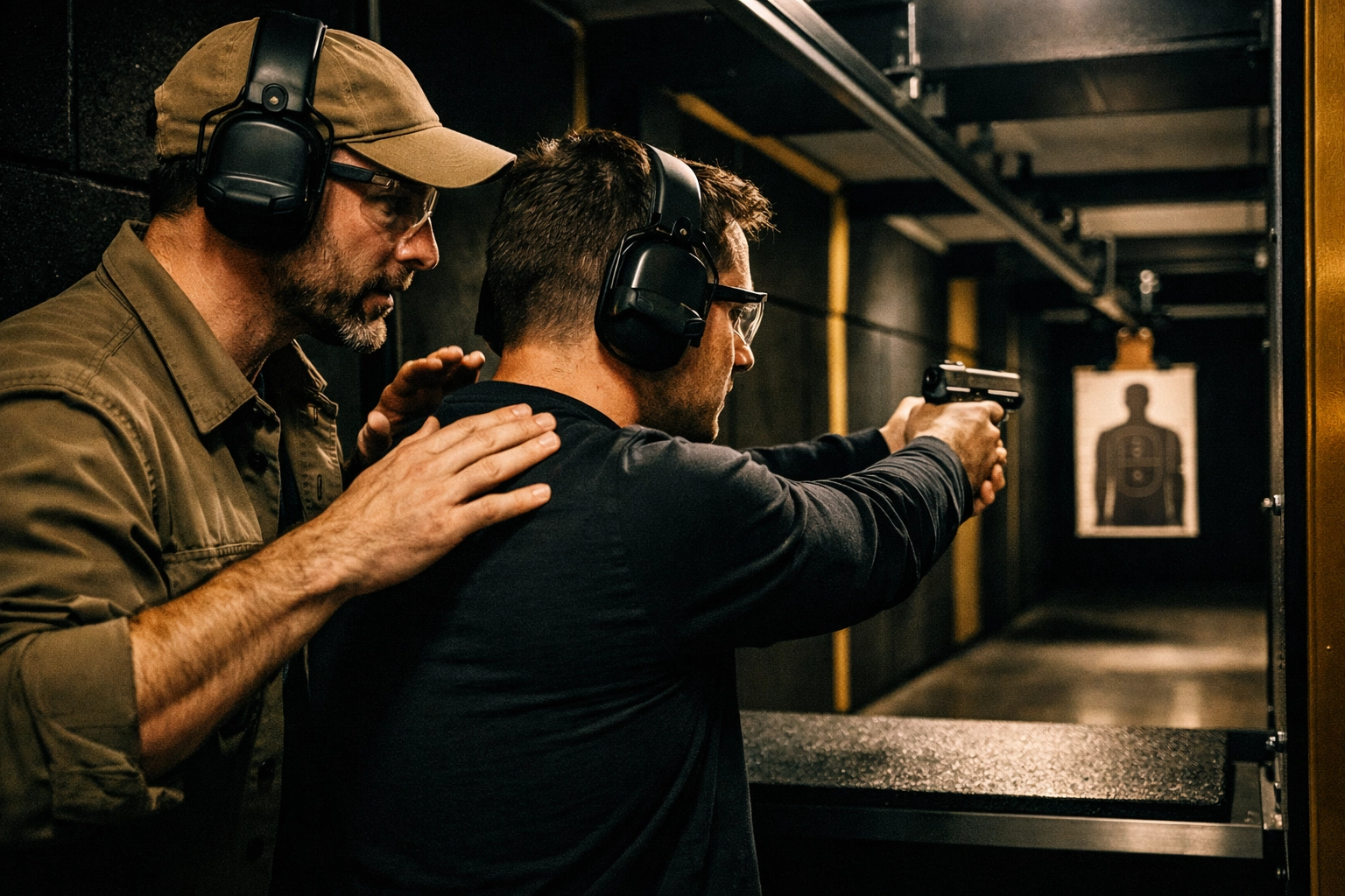 Professional one-on-one firearms coaching session