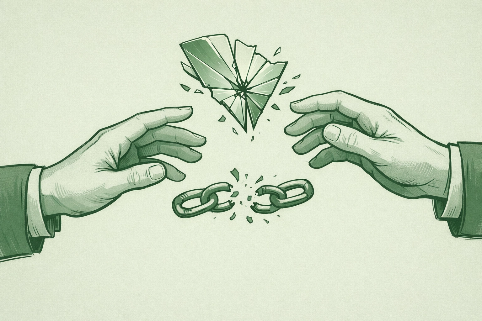 Two men's hands pulling apart symbolizing broken trust and betrayal in gay psychological thriller