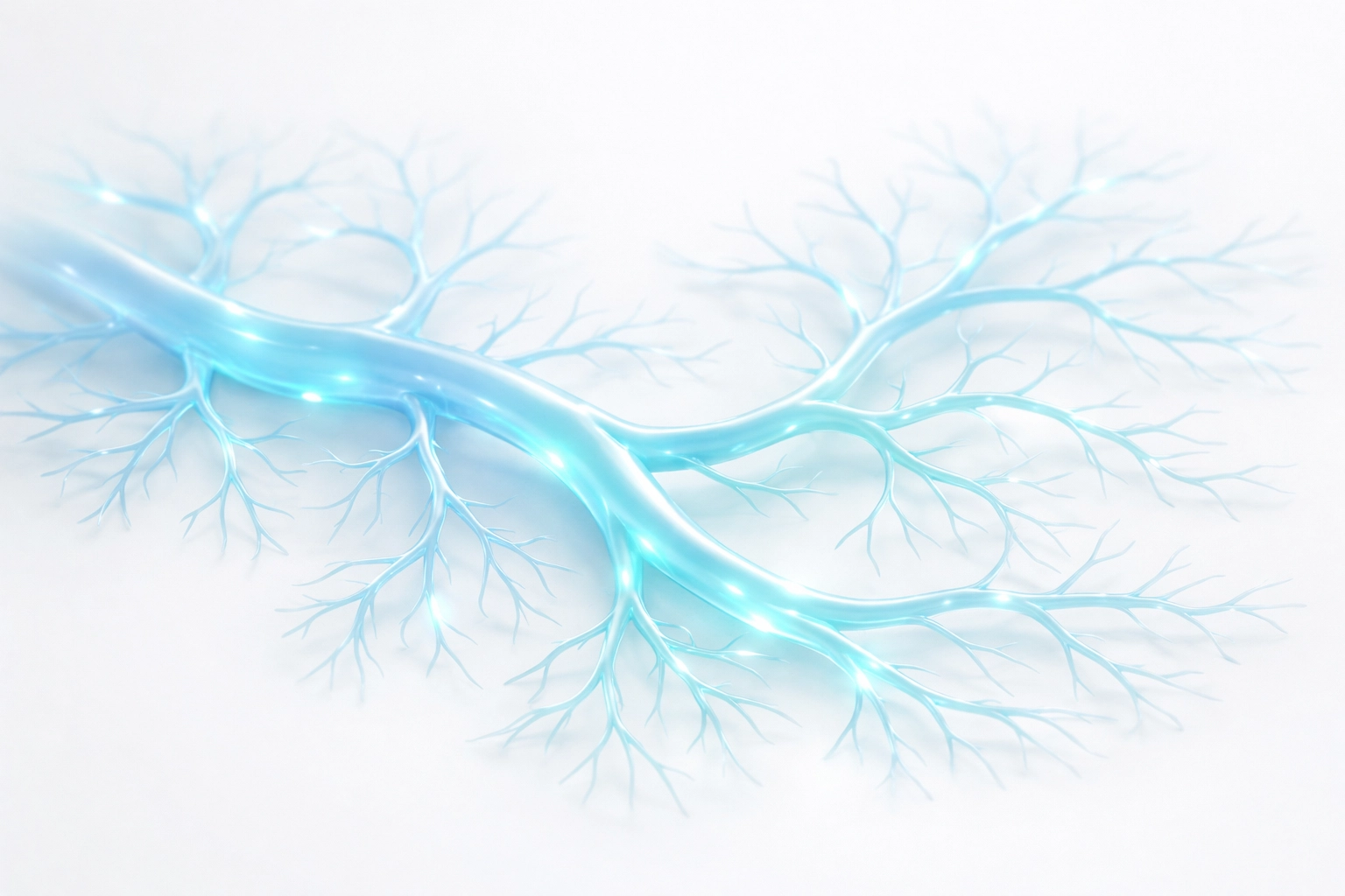 Abstract visualization of microvascular perfusion and blood flow in metabolic health research.