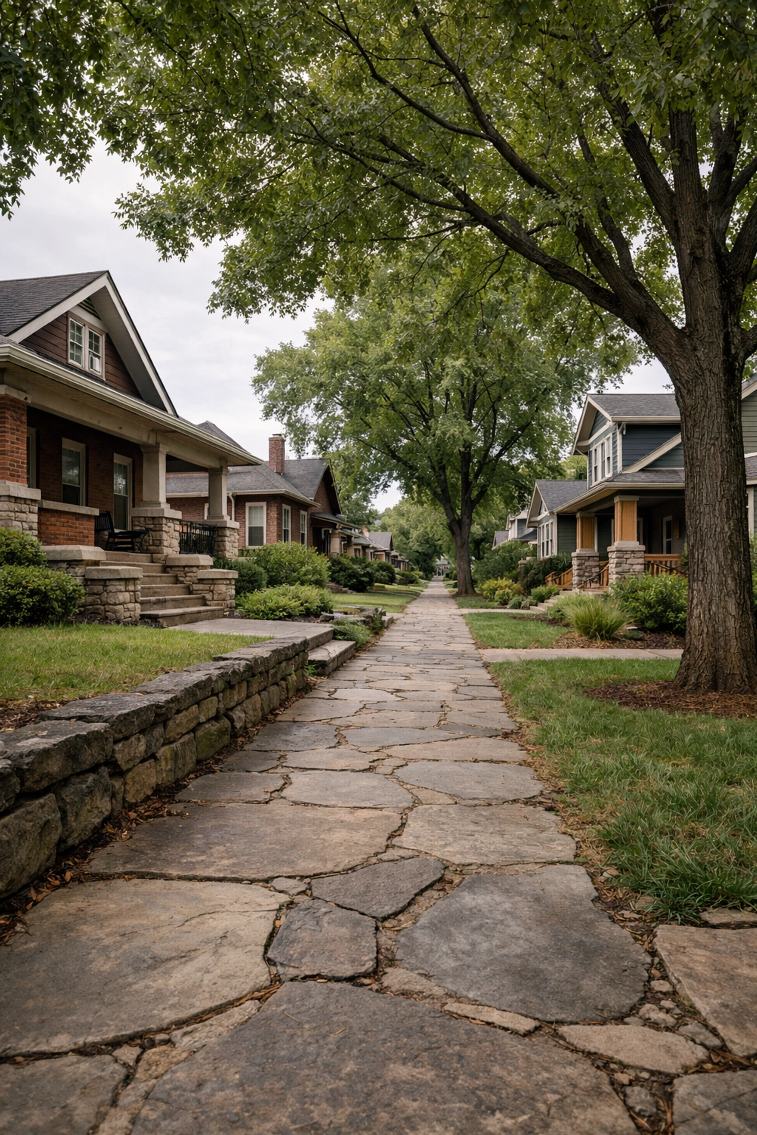 A residential Nashville street with homes often purchased by companies that buy houses for cash Nashville.