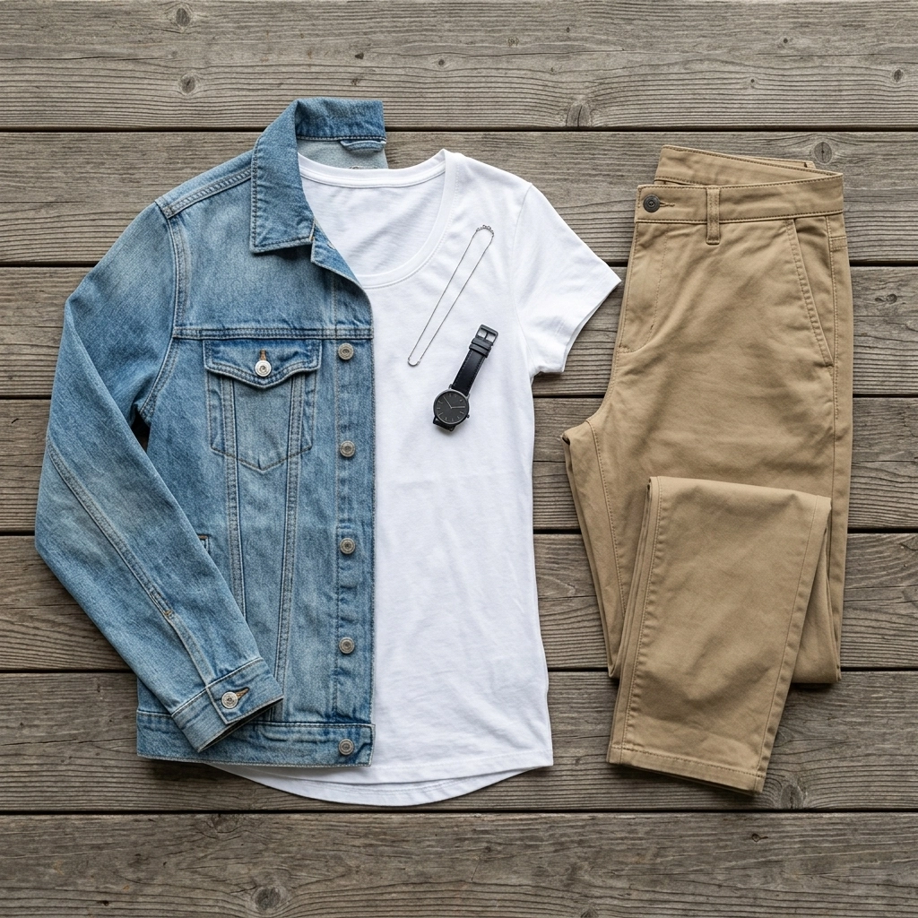 Casual Wardrobe Flatlay