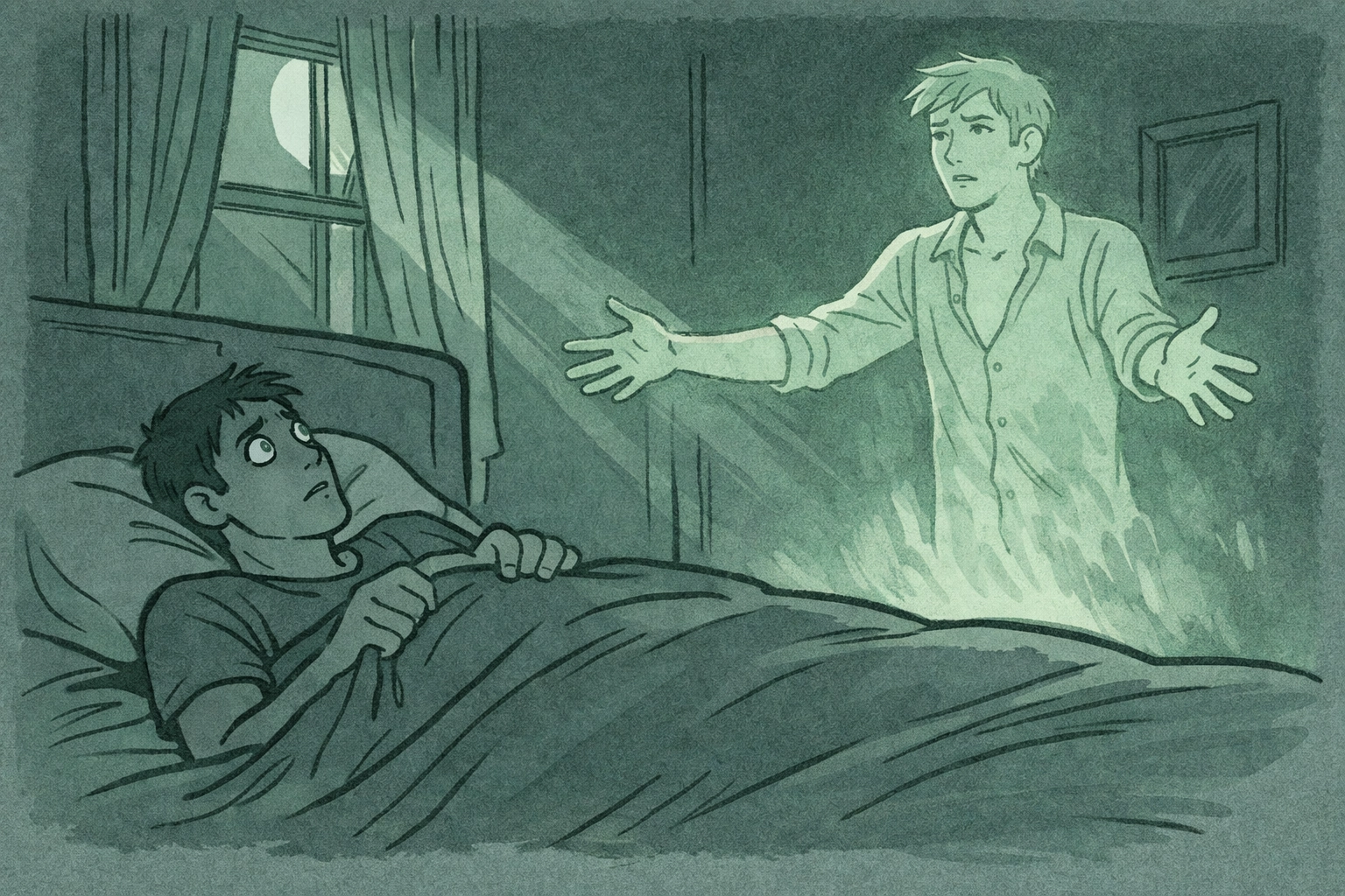 Ghost of first love haunting man in bed in LGBTQ+ psychological thriller