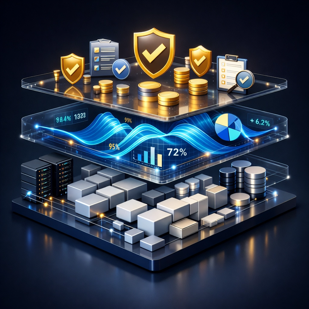 DORA compliance dashboard displaying asset data, monitoring metrics, and audit trails for EU banks