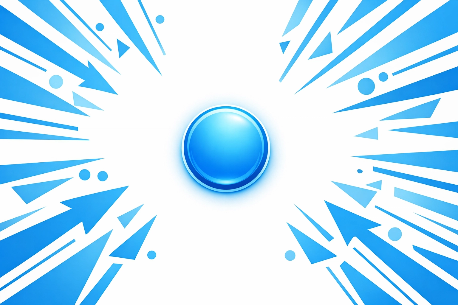 Graphic pointing to a prominent call to action button with high contrast and white space