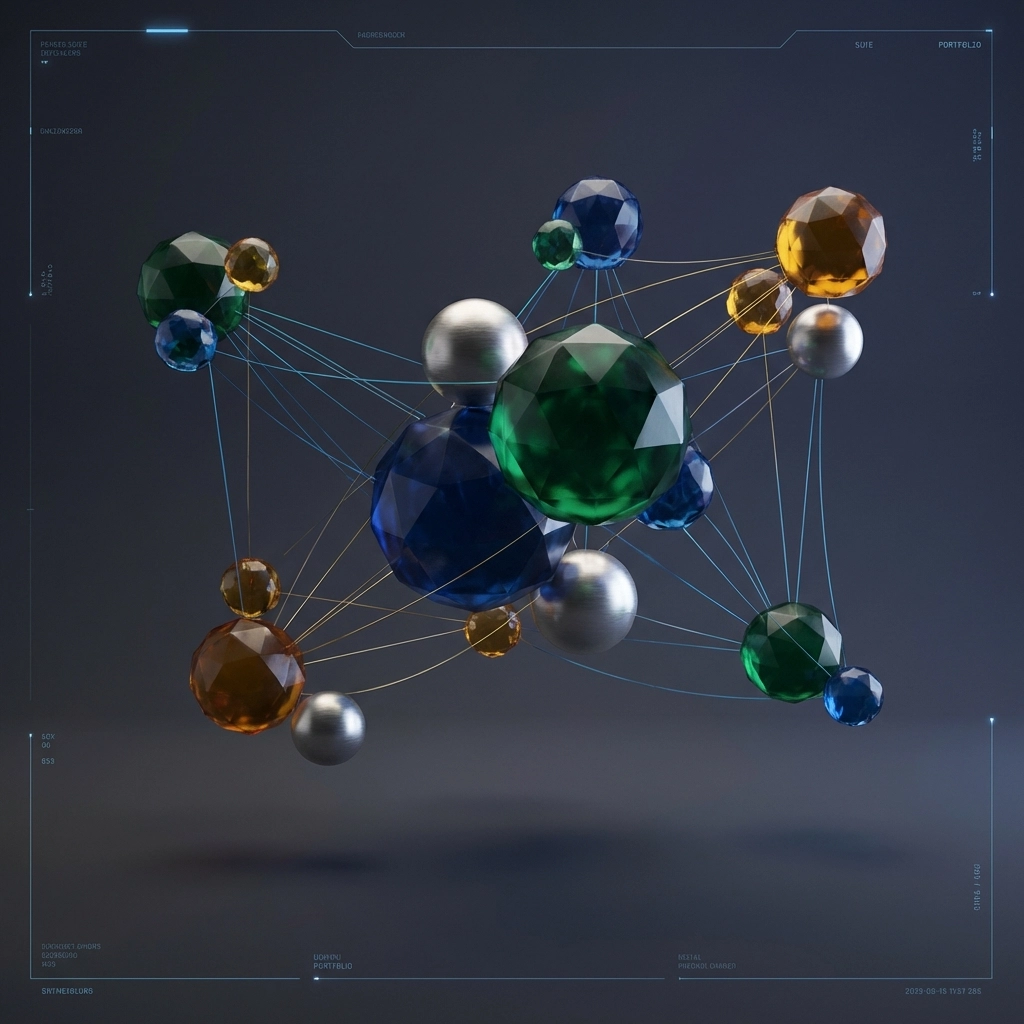 Visual metaphor for diversified portfolio in private equity showing balance across investment sectors.