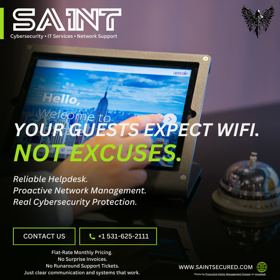 Guest Checks In with Business WiFi Kiosk