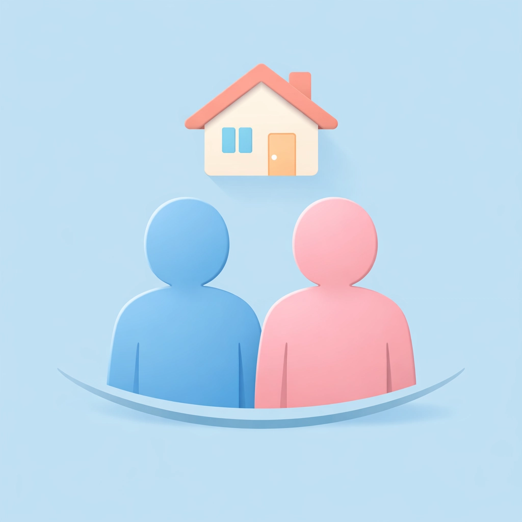 Co-firmante ayudando a calificar para hipoteca y comprar primera casa