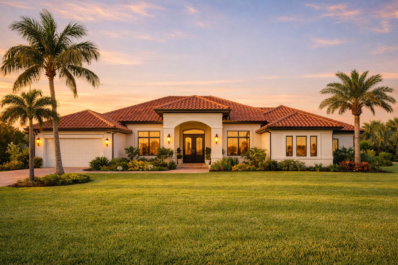 Affordable Port St. Lucie home with spacious yard and palm trees in Florida