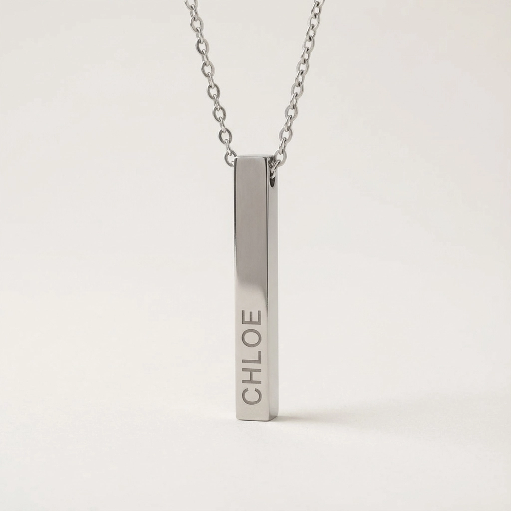 Chloe Minimalist Name Bar Necklace