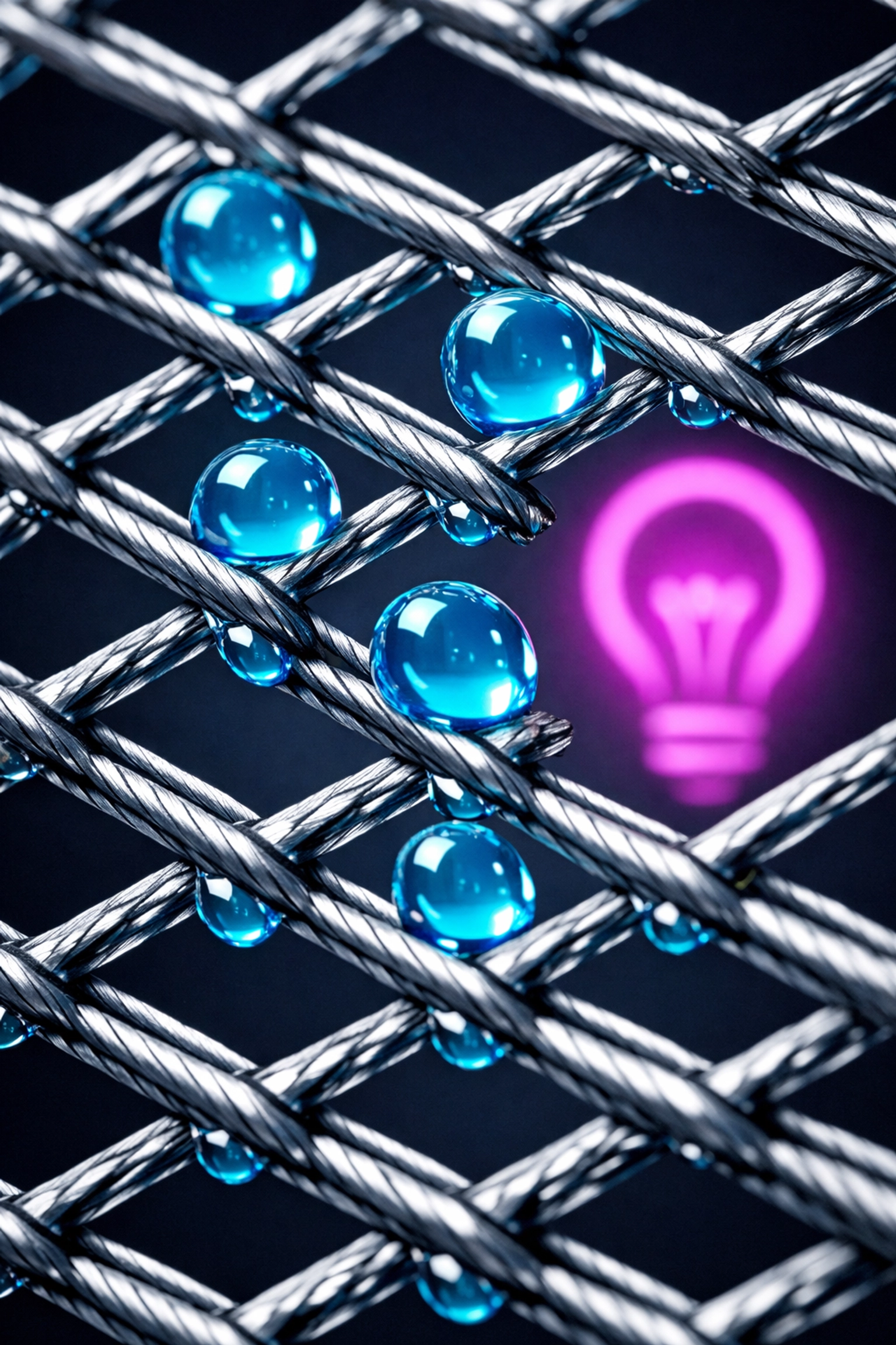 Microscopic view of cyan ink passing through a professional screen printing mesh for custom apparel.