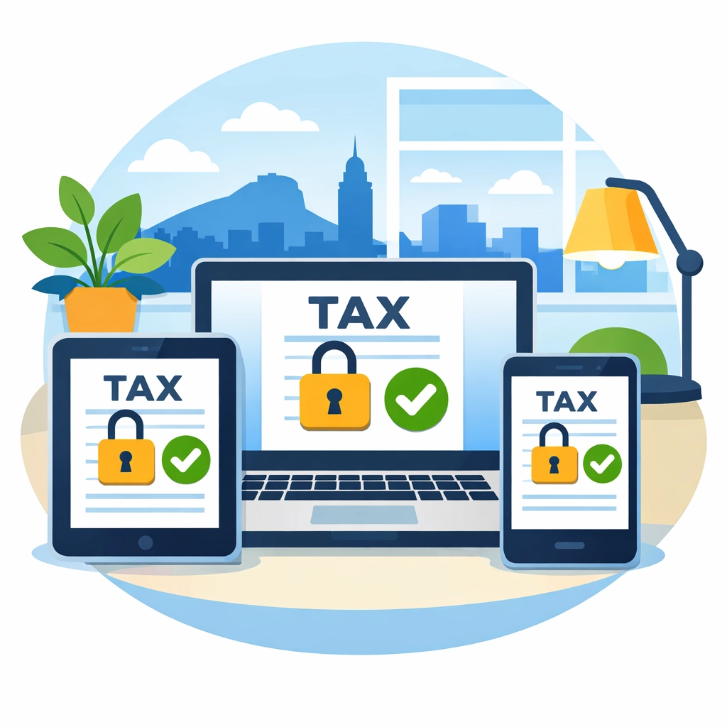 Secure virtual tax preparation on multiple devices for New Haven taxpayers