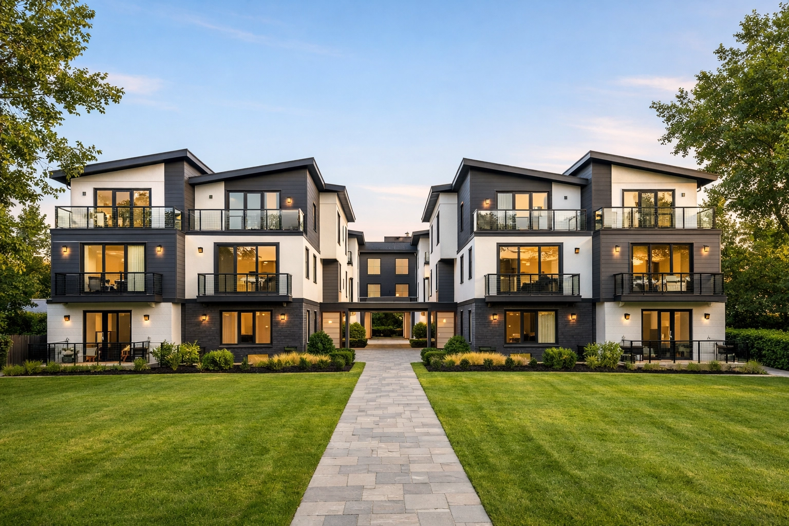 A stabilized 10-unit multi-family residential complex showcasing the potential of commercial asset management.