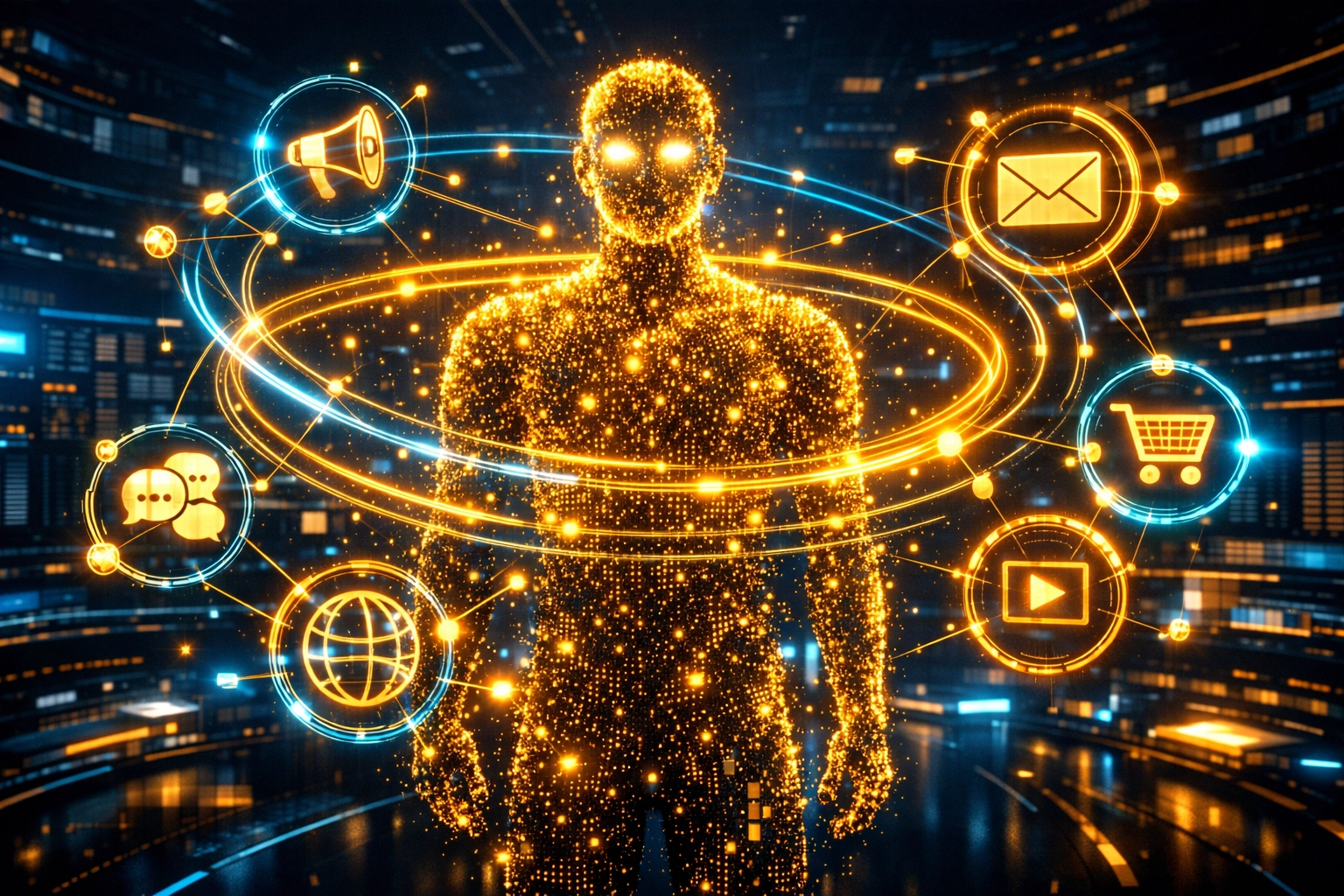 KI-gestützte Datenanalyse durch autonome Agenten zur Optimierung von Marketingkanälen in Echtzeit.