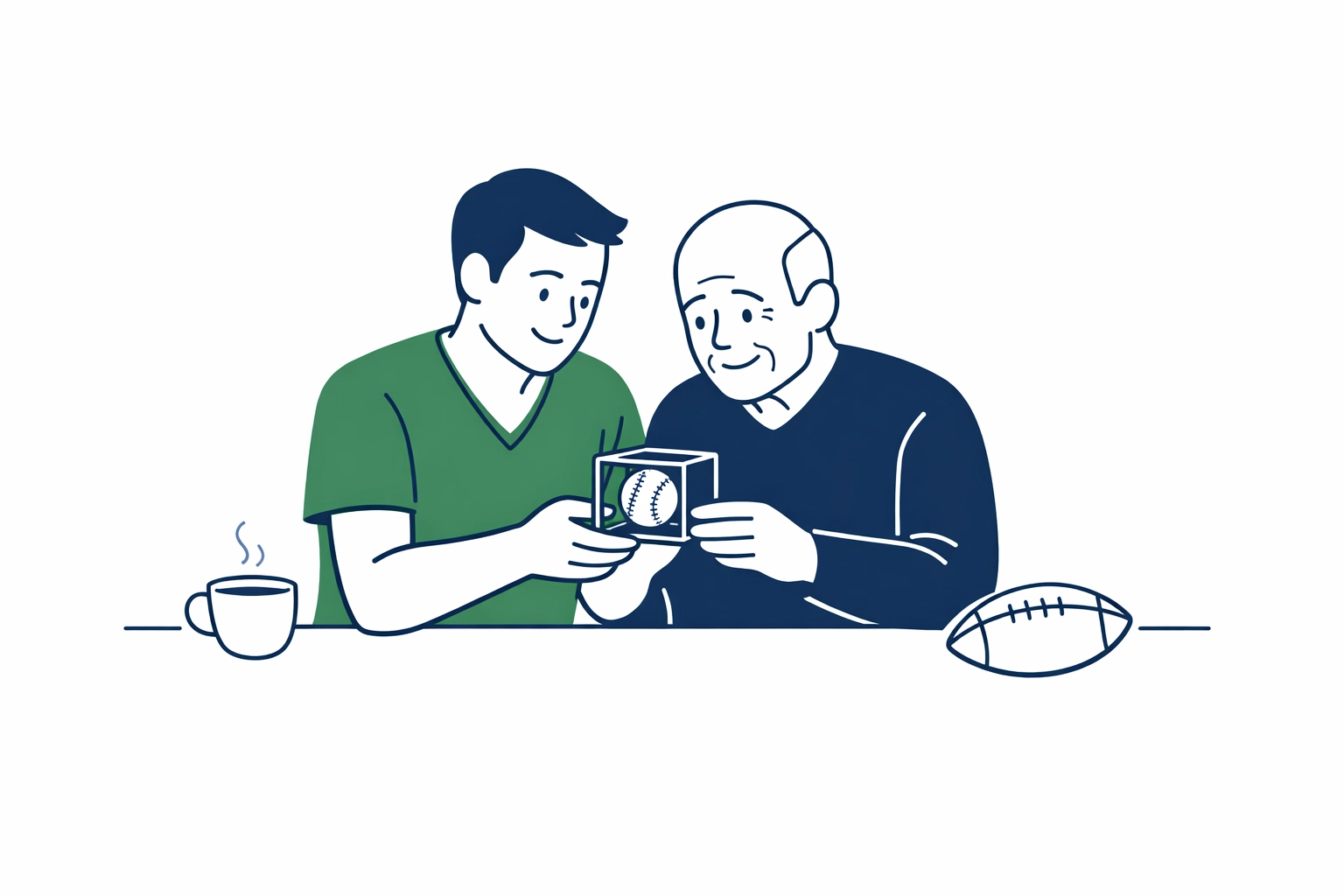 Caregiver and senior bonding over a photo album, highlighting personalized home health care services.