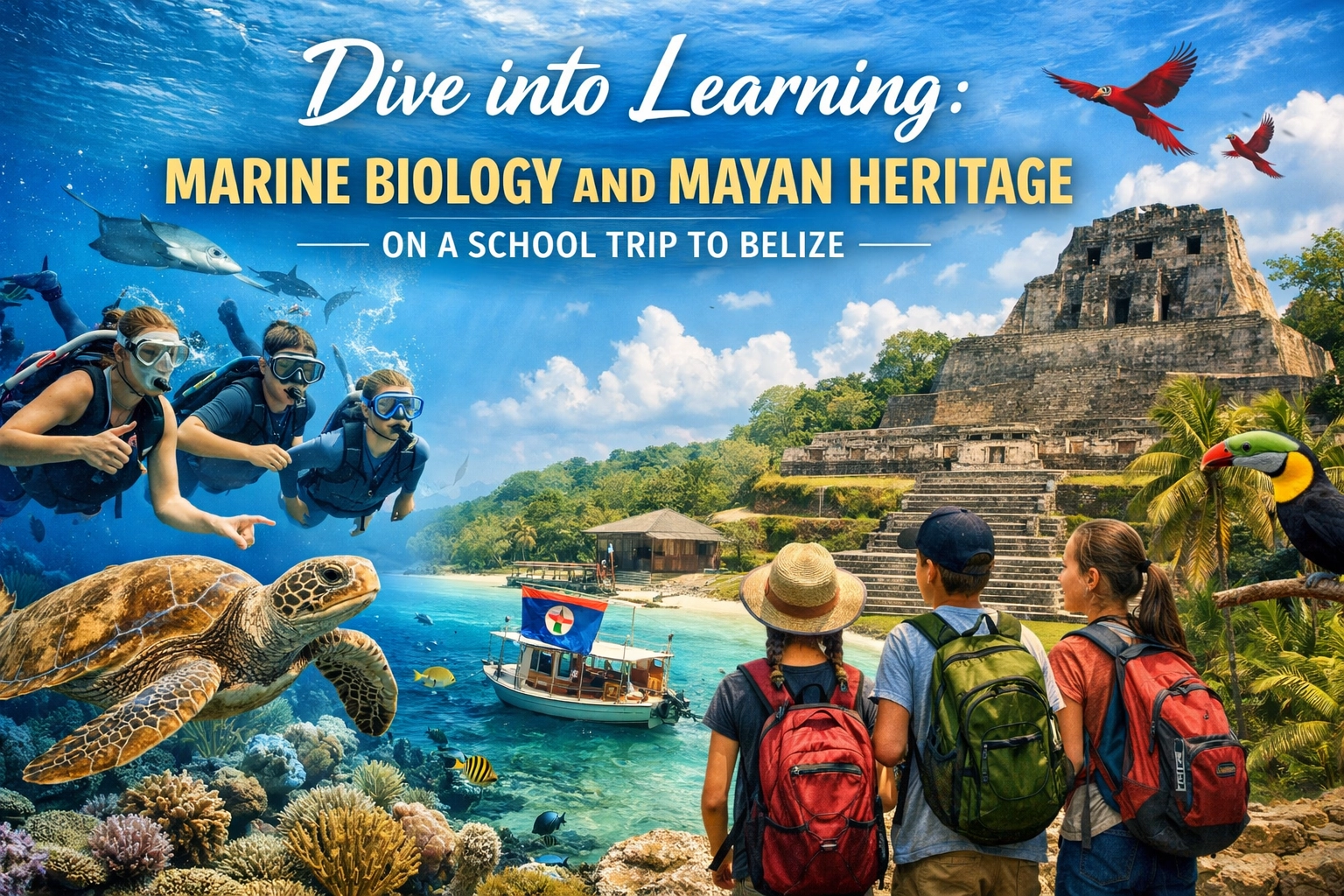 [HERO] Dive into Learning: Marine Biology and Mayan Heritage on a School Trip to Belize