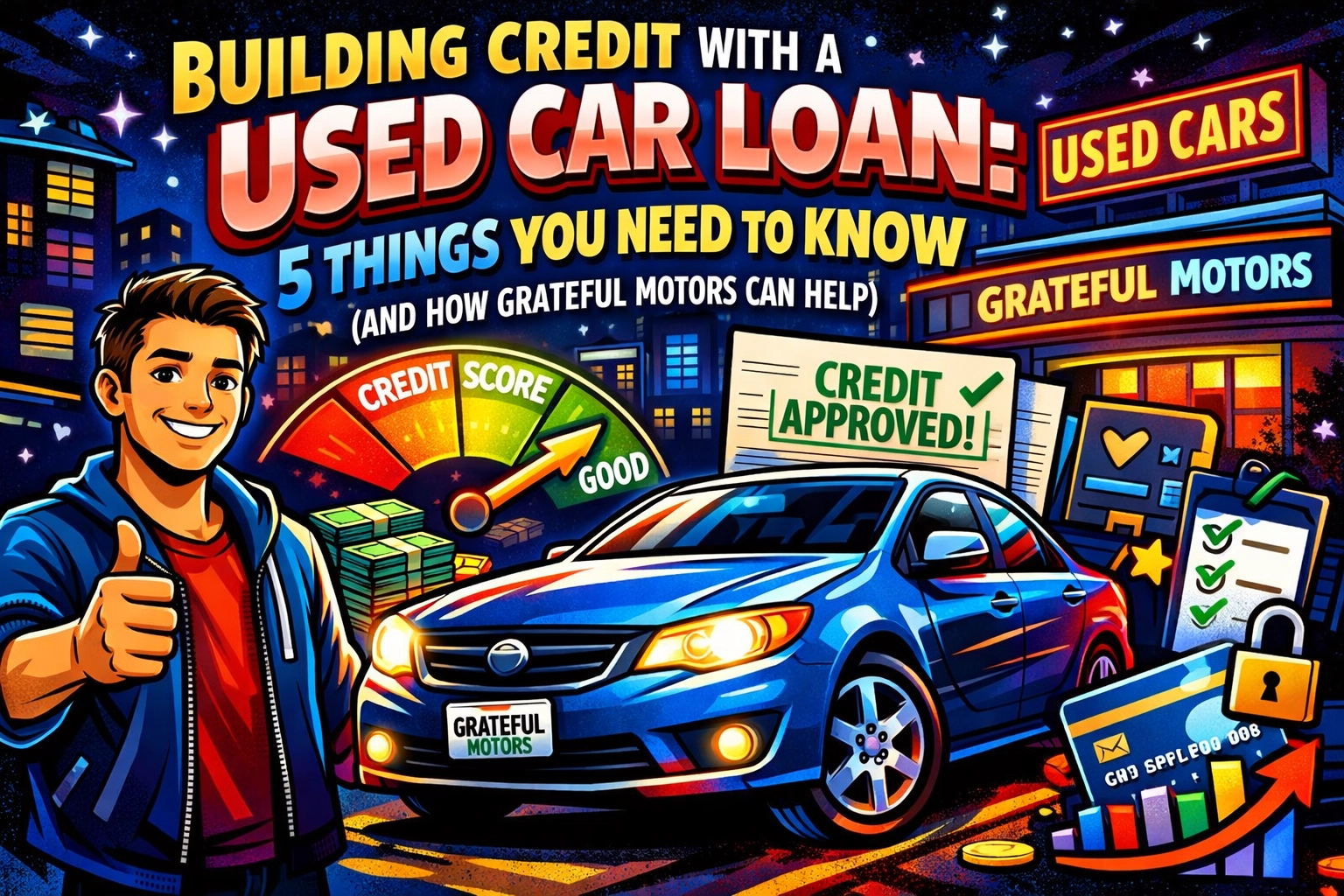[HERO] Building Credit with a Used Car Loan: 5 Things You Need to Know (and How Grateful Motors Can Help)