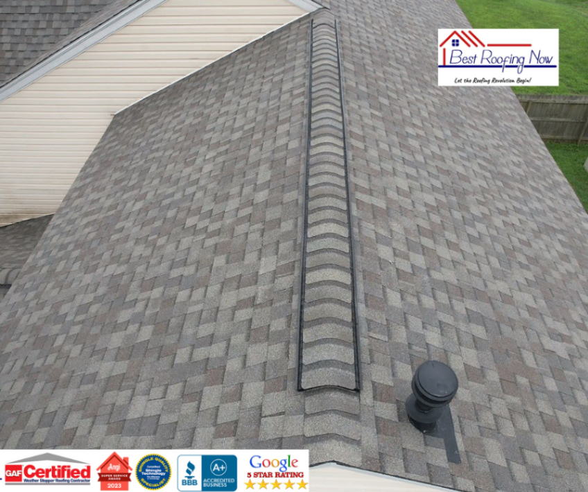Newly Installed Architectural Shingle Roof by Best Roofing Now