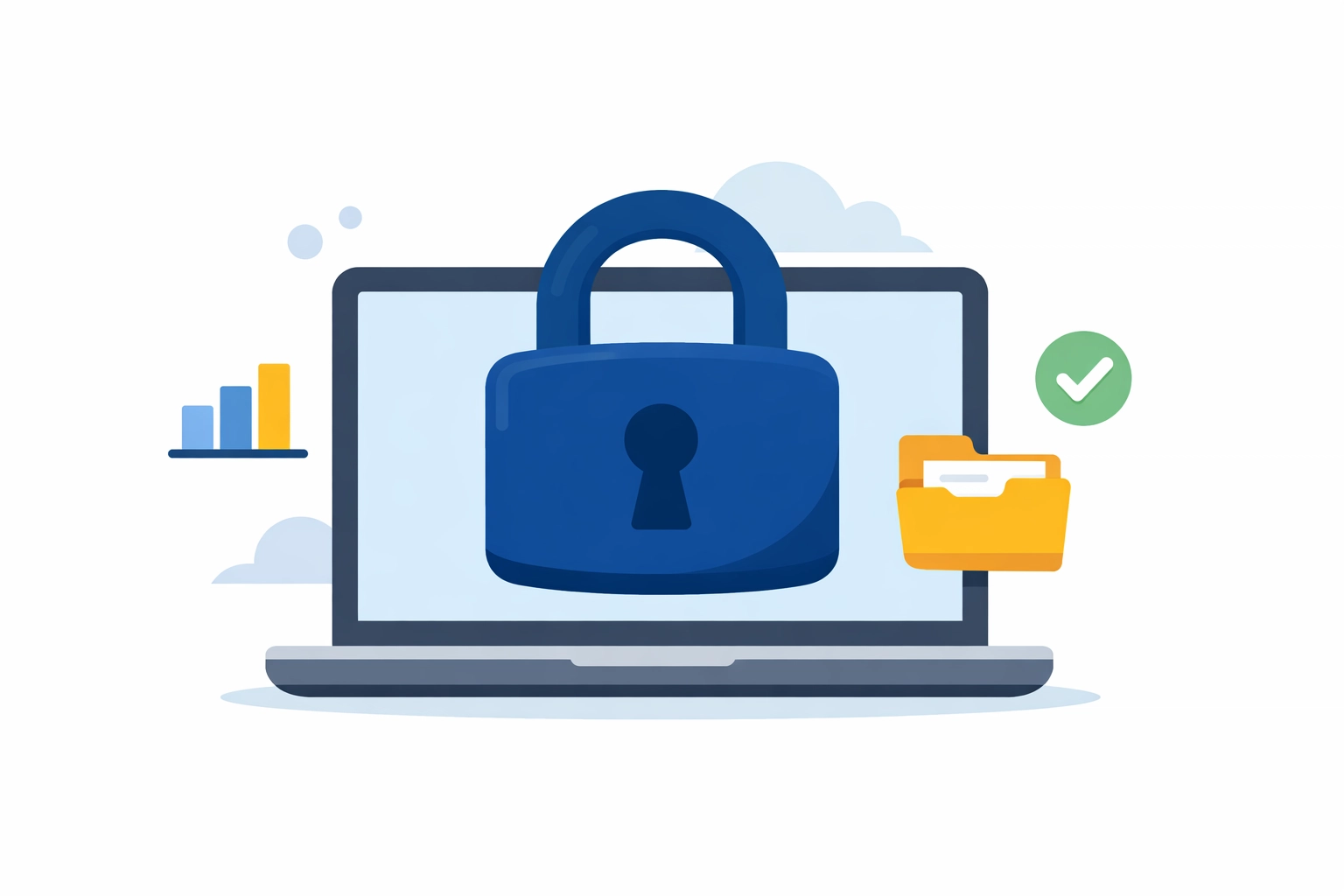Secure digital tax planning and financial management illustration for maximizing refunds.