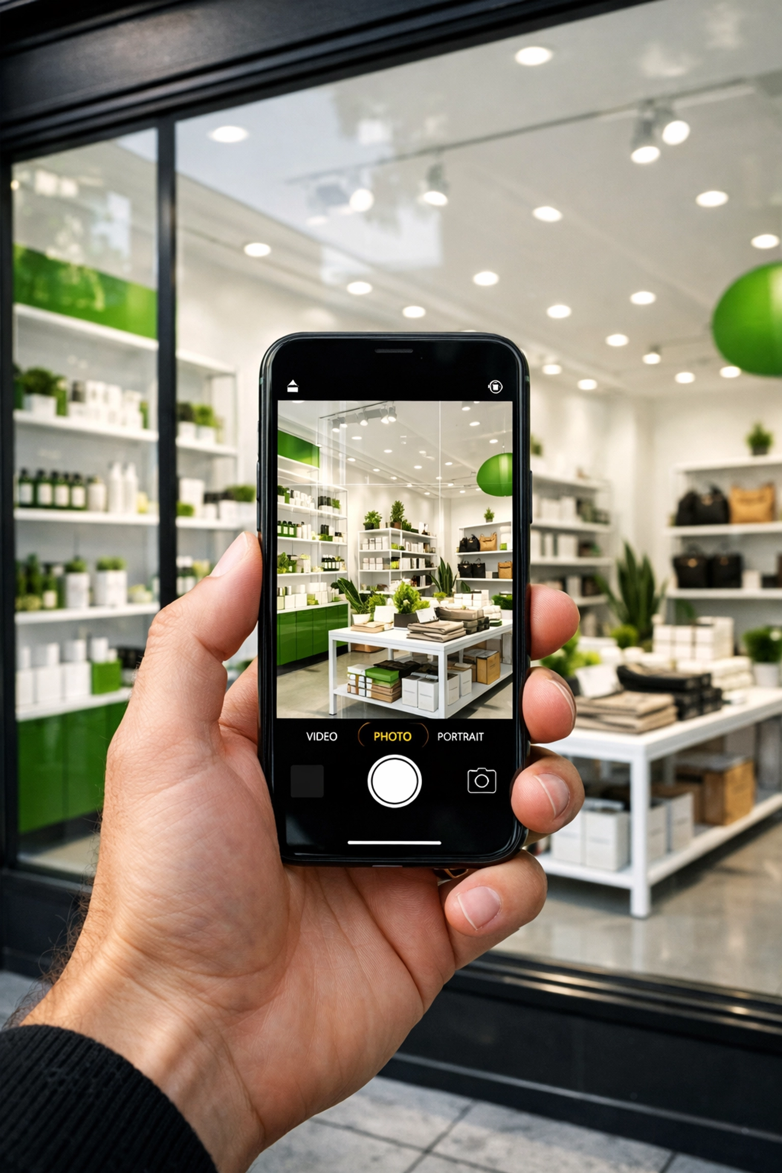 Updating a Google Business Profile with high-quality photos of a local retail storefront.