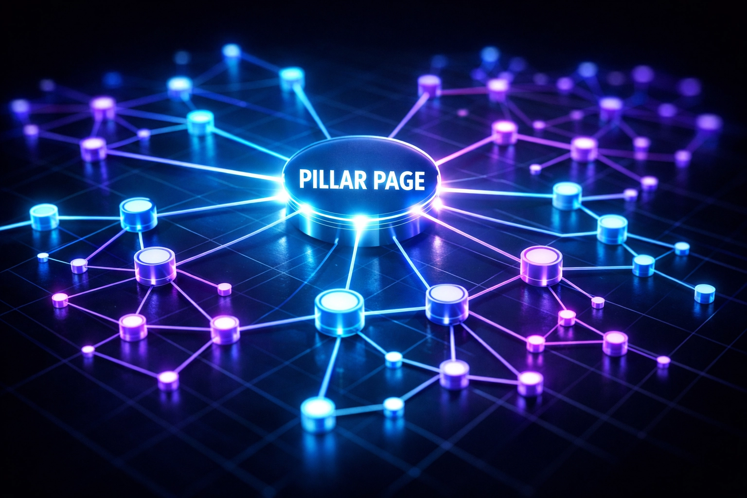 Schéma d'architecture de site web en silo avec maillage interne optimisé pour le SEO