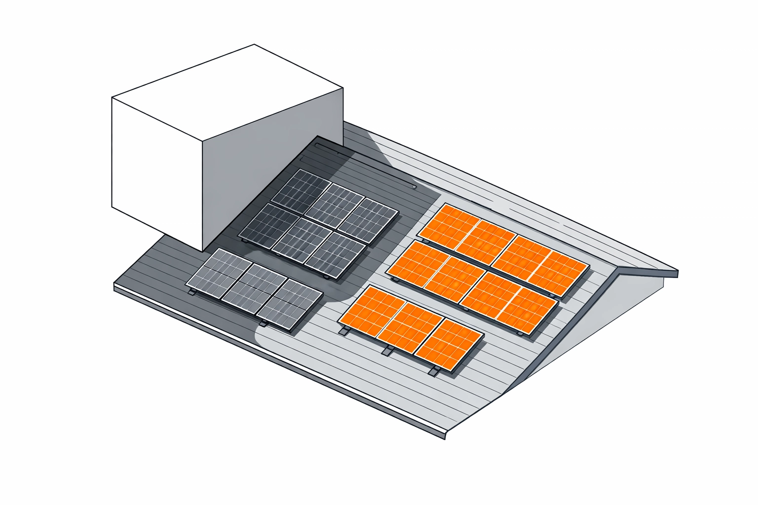 PV Anlage Installation Wien: Simulation von Schattenwurf auf Dachflächen zur Ertragsoptimierung.