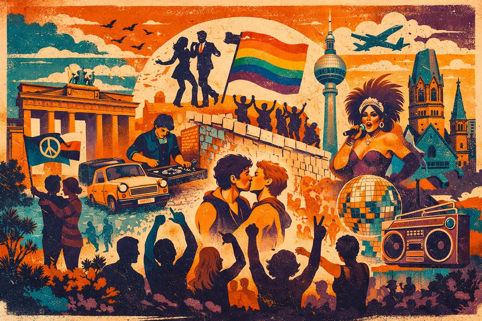 Berlin's LGBTQ+ liberation history merging body freedom and queer culture through the decades