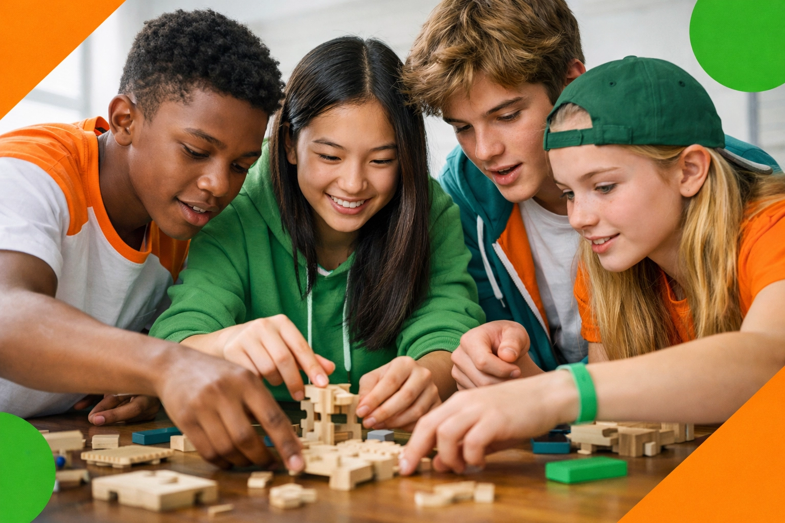 Diverse teenagers working together on project, demonstrating growth mindset and resilience