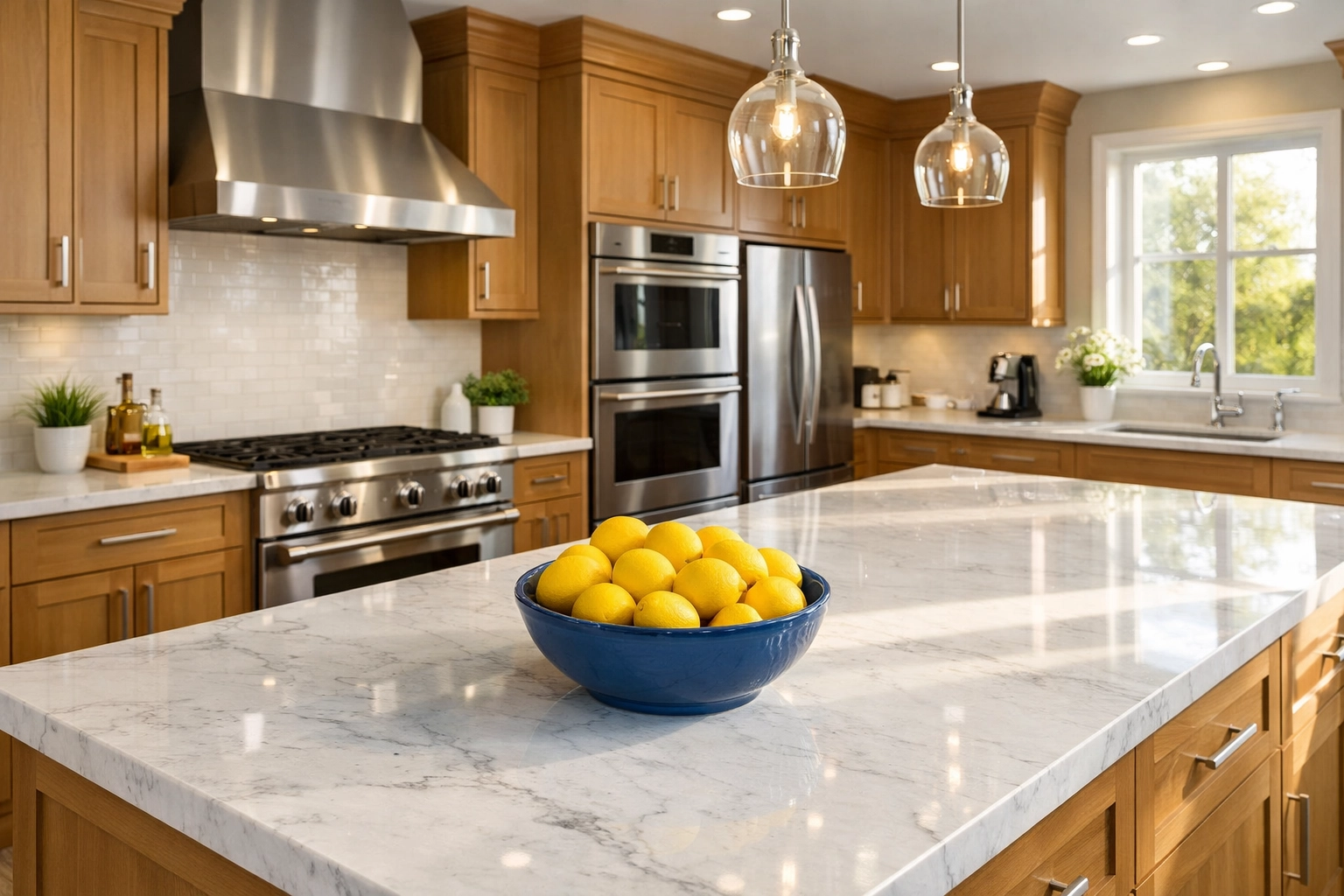 Sparkling clean kitchen in Dunstable MA after a professional deep cleaning service.