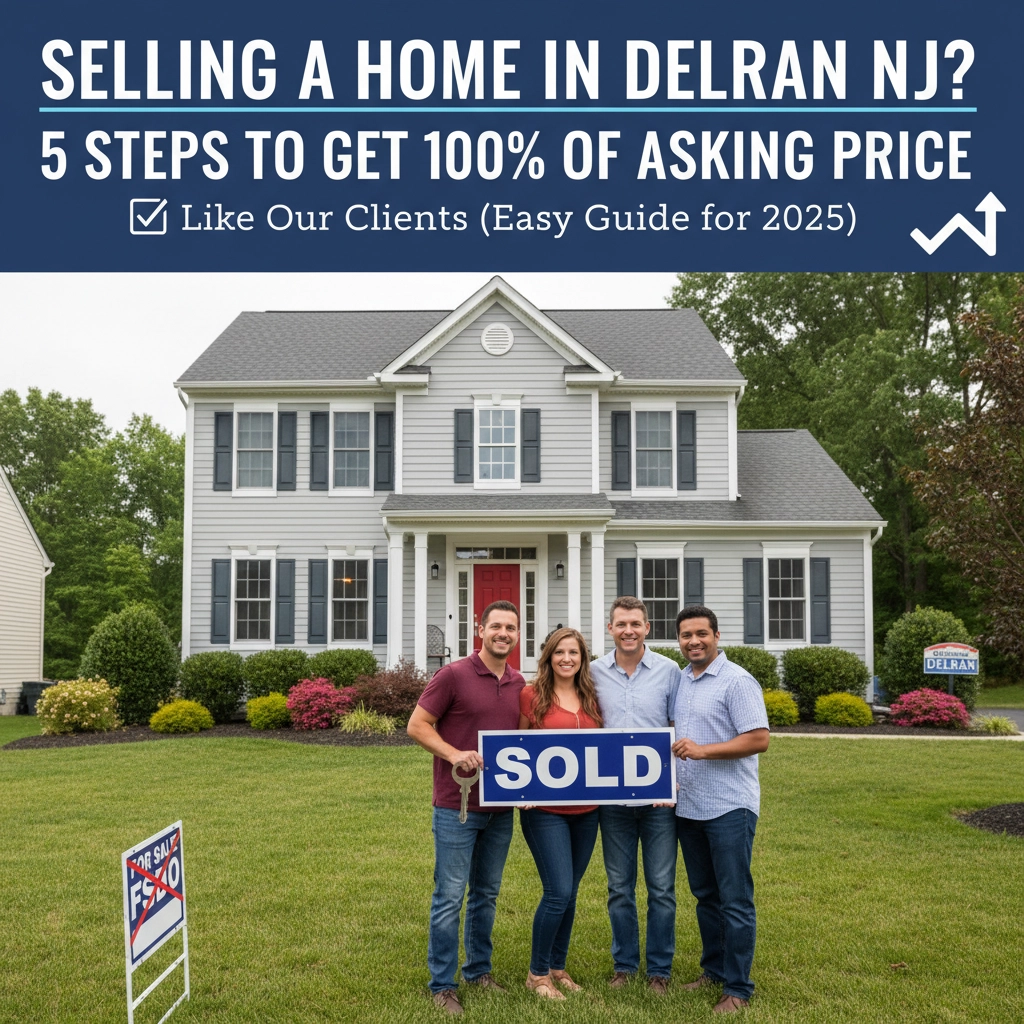 Bright suburban street scene in Delran, NJ, showcasing homes for sale in a desirable neighborhood. Bright suburban street scene in Delran, NJ, showcasing homes for sale in a desirable neighborhood.