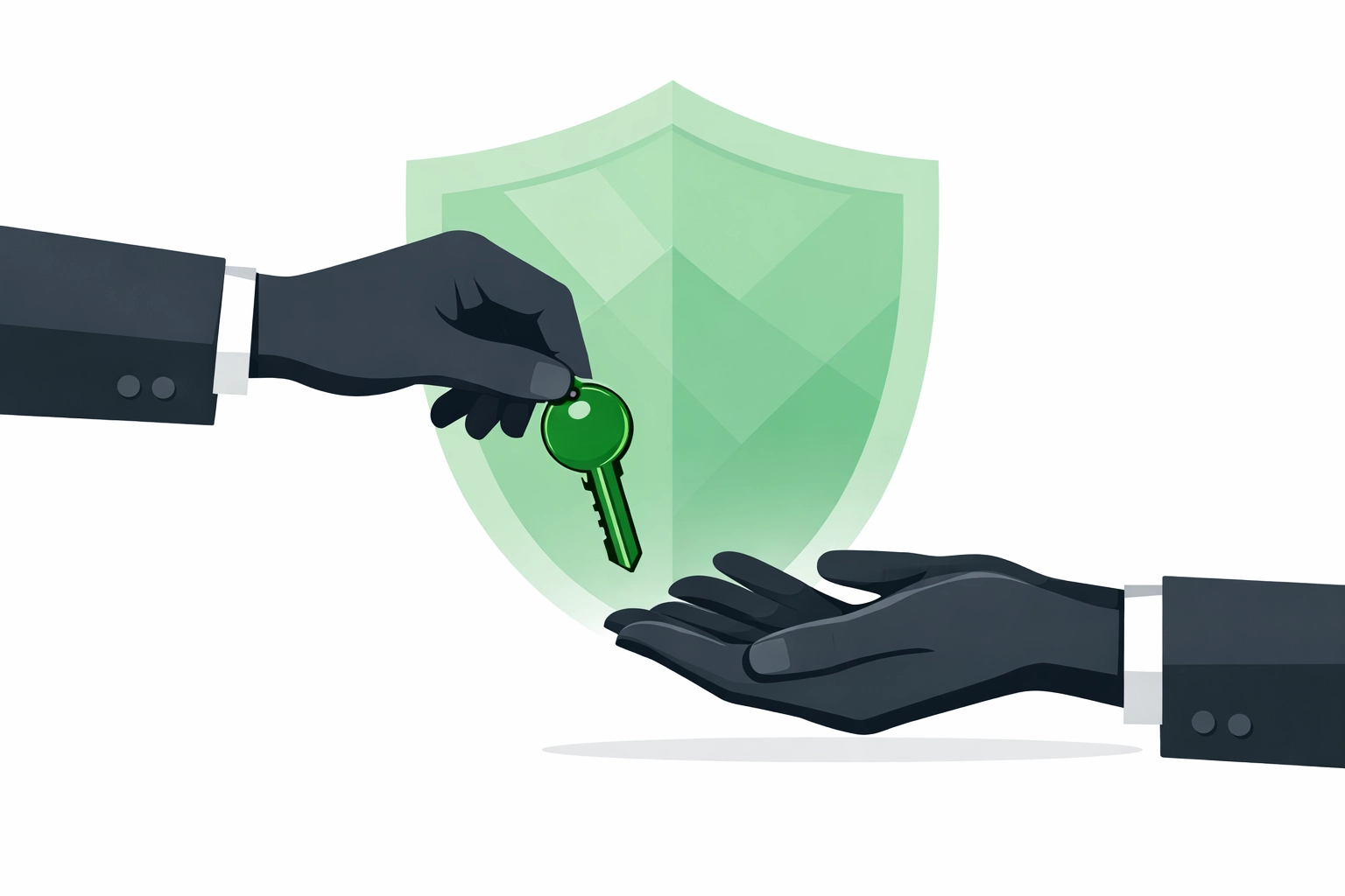 Professional phoenix property management services highlighting secure key exchange and rigorous tenant vetting.