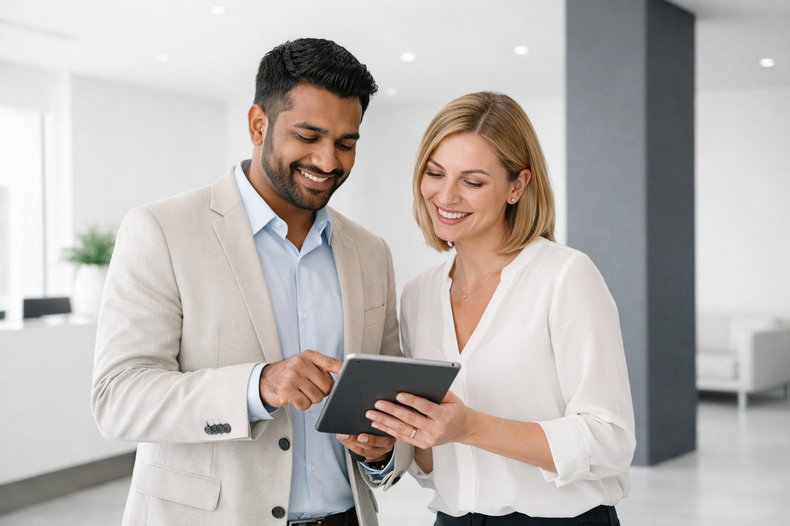 Diverse business professionals using payroll services for small business to ensure tax compliance.