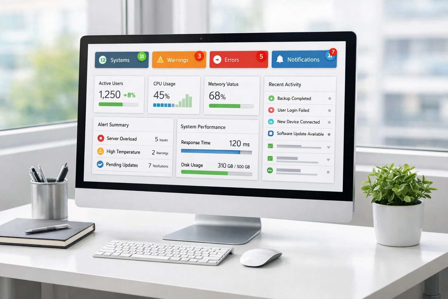 Dashboard monitoring system showing e-file status and compliance tracking for tax preparers