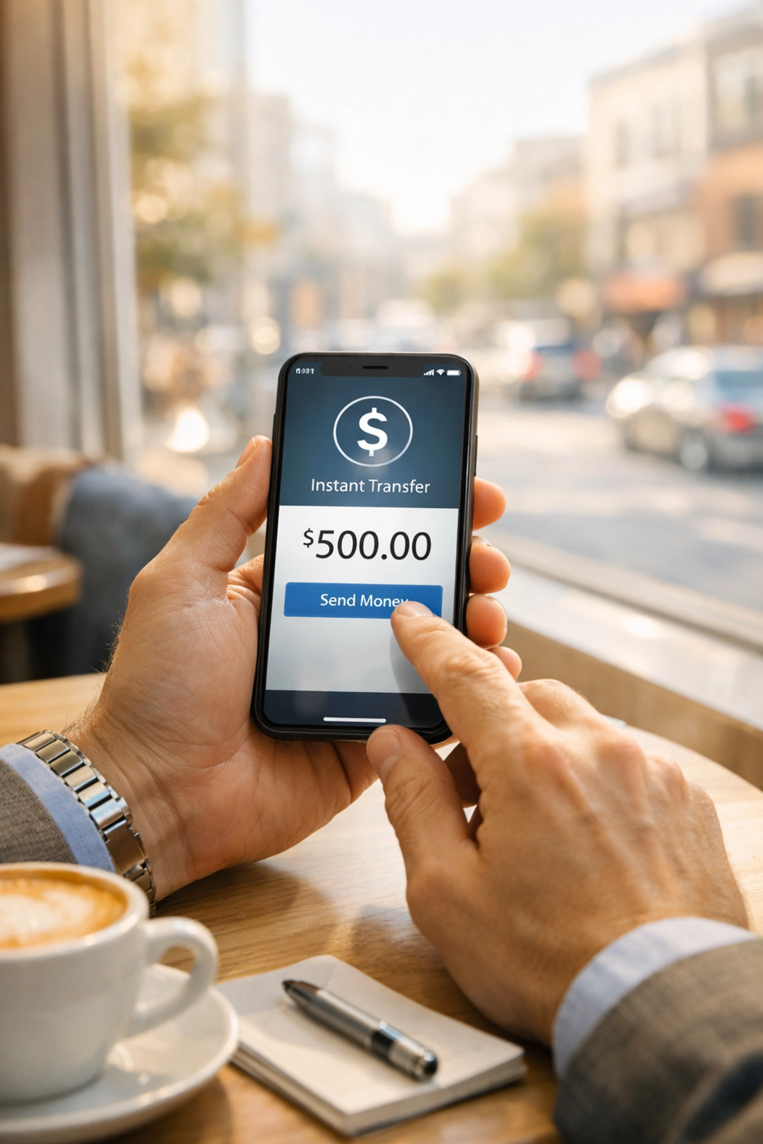 Using a smartphone to receive an e-transfer for payday loans in Ontario or Alberta.