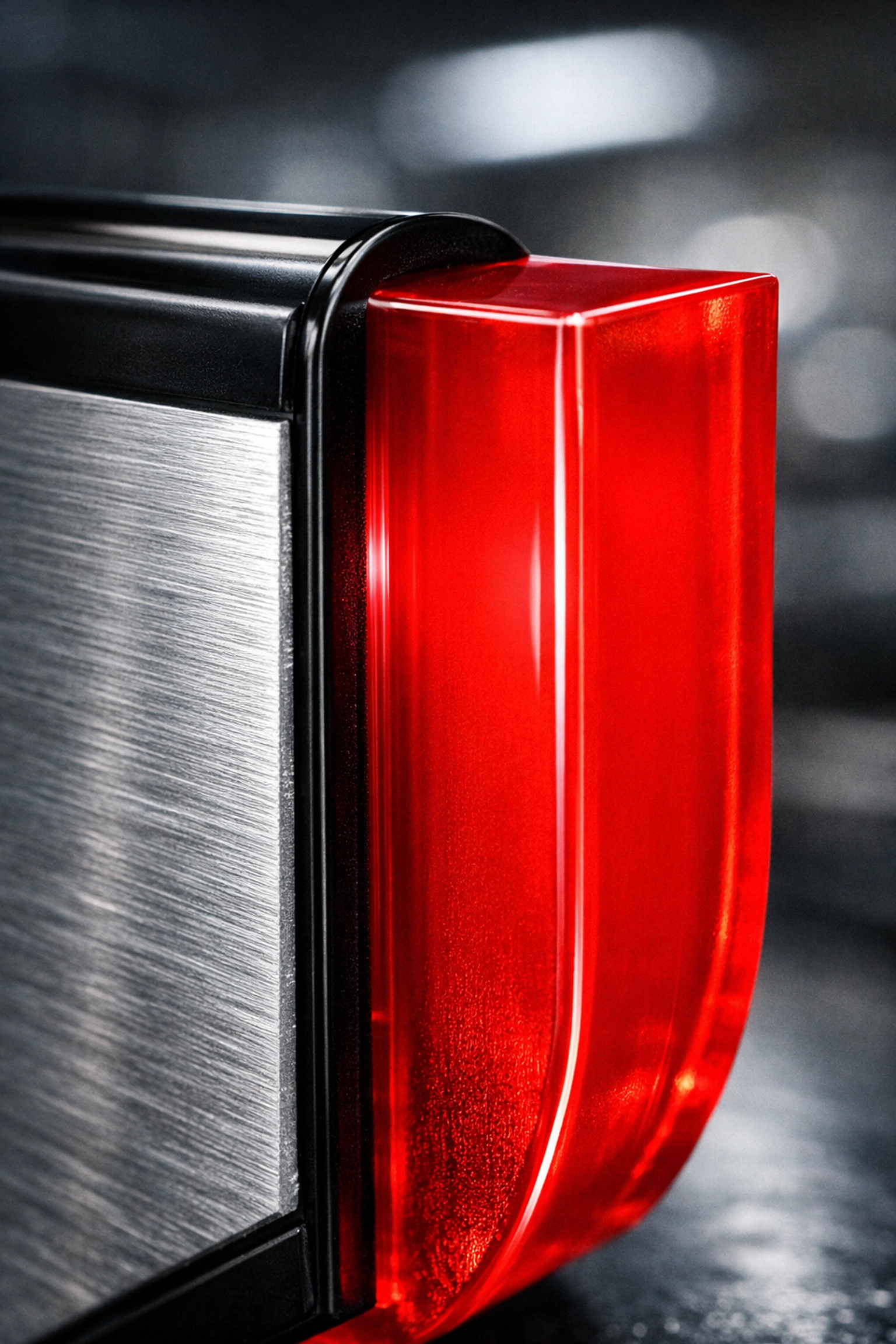 Close-up of durable channel letter sign components including aluminum returns and acrylic facing.