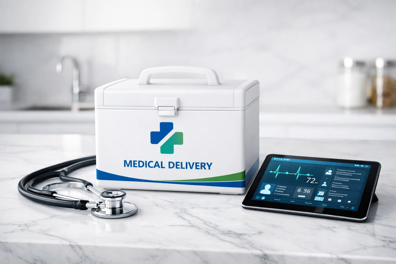Discreet medical weight loss delivery box and clinical supplies for convenient home treatment in California.