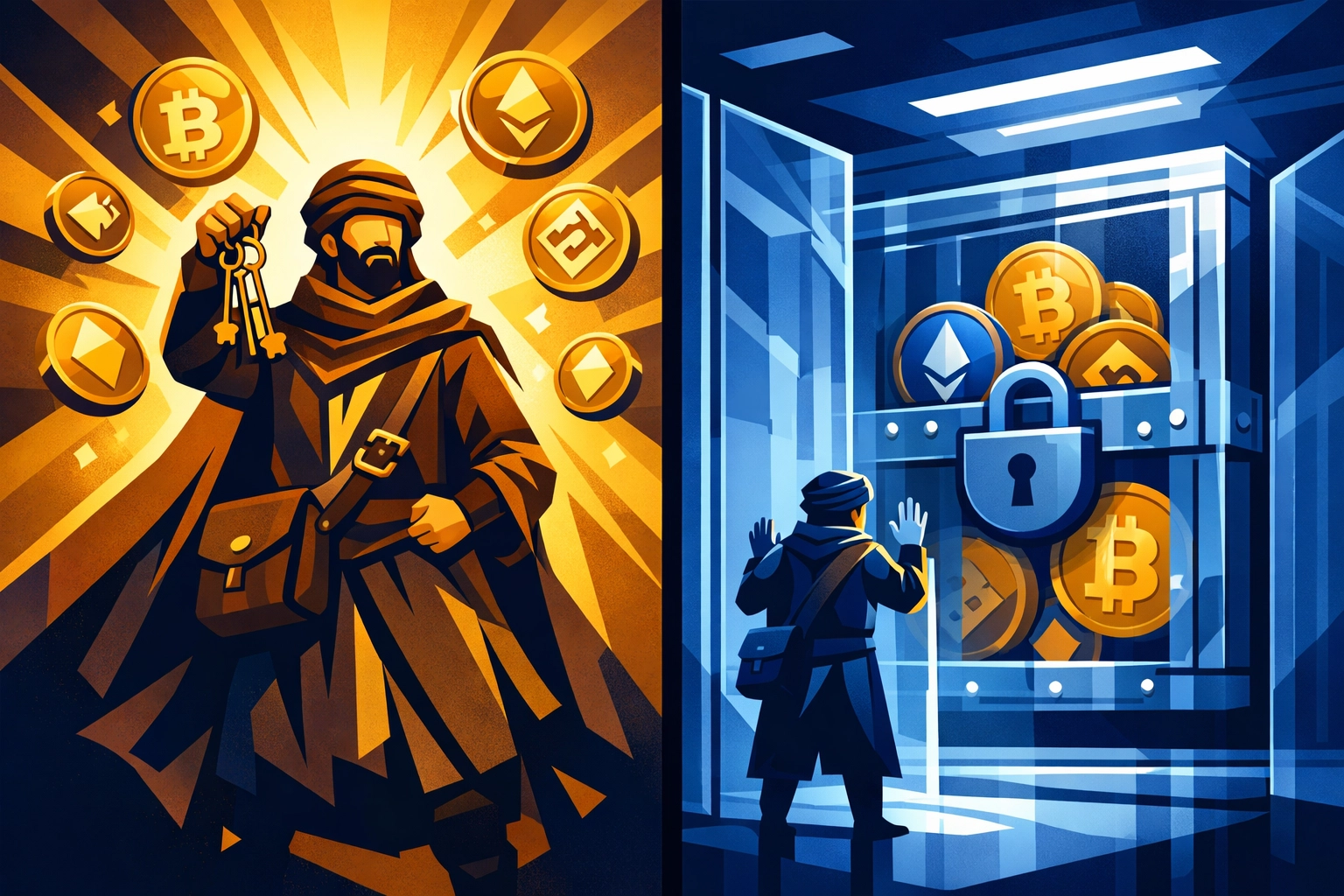 Merchant self-custody versus custodial crypto payment platforms comparison for small businesses