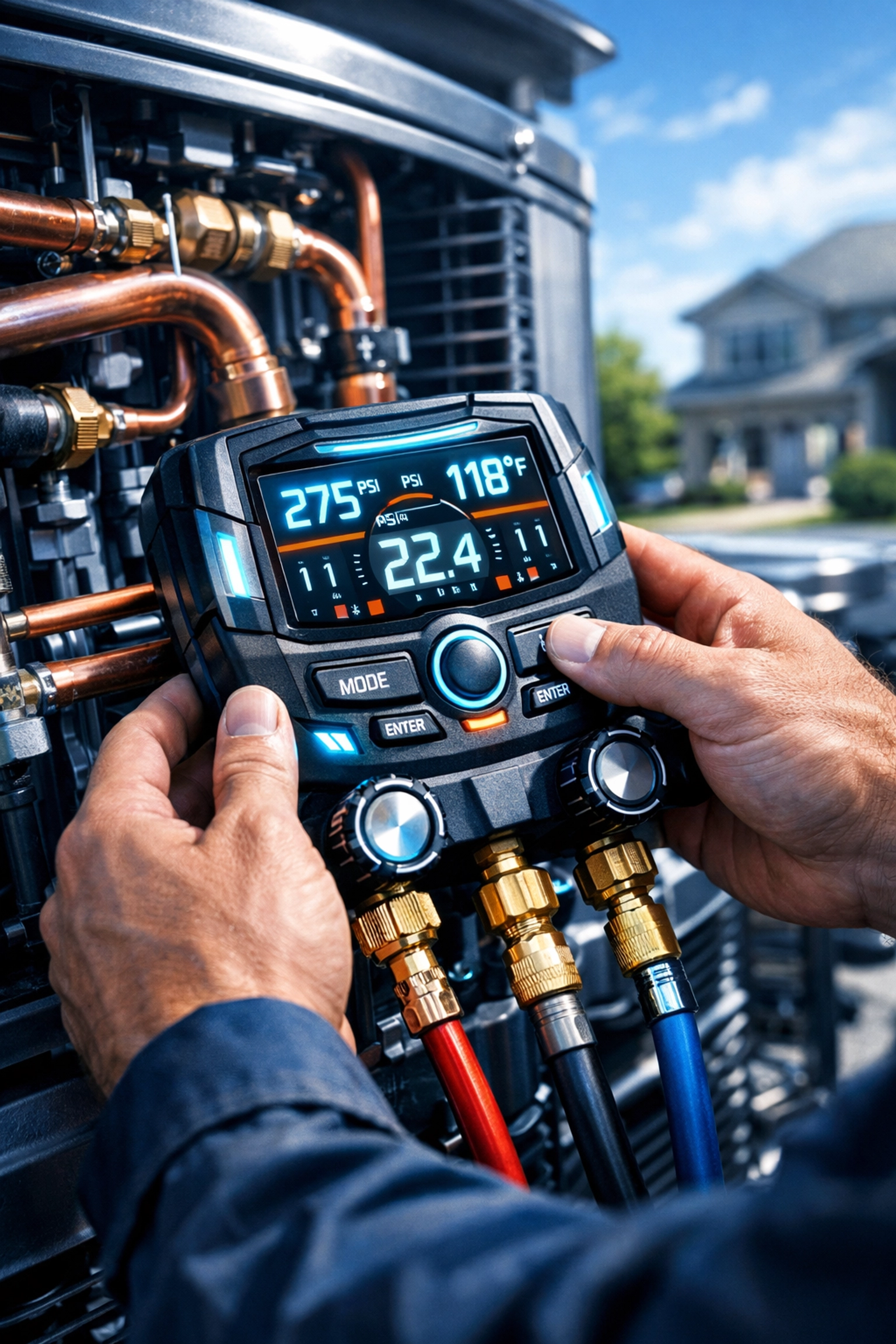 Professional HVAC technician performing expert air conditioning repair services in Albany, NY.