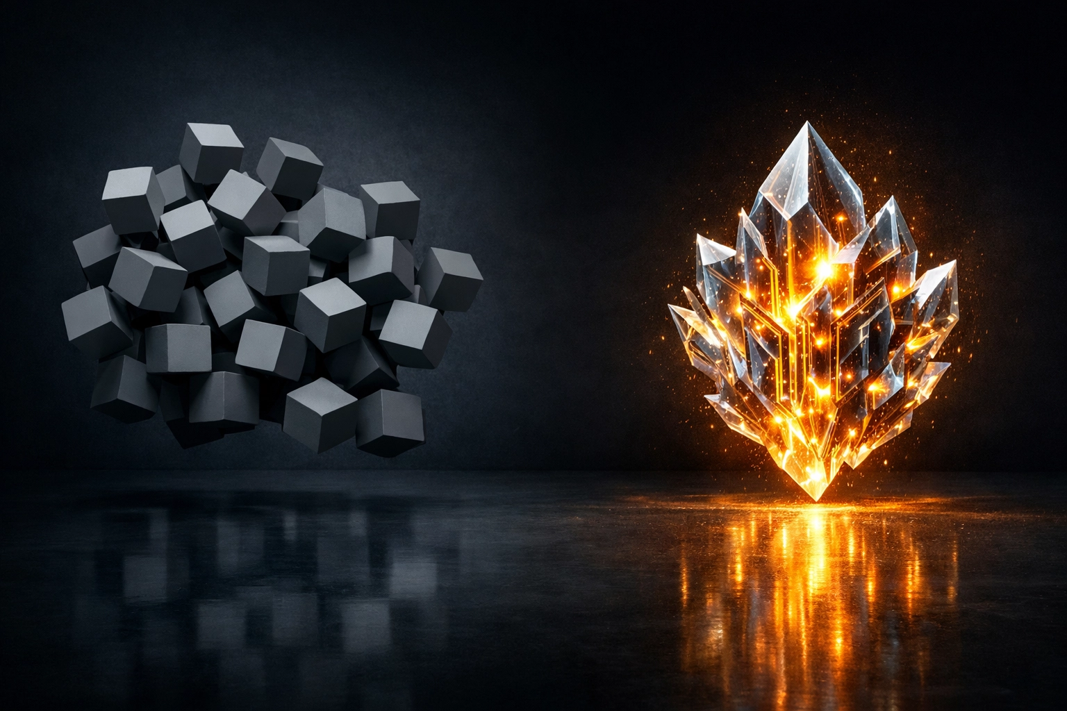 Visual contrast between generic marketing messages and personalized AI-driven outreach sequences.