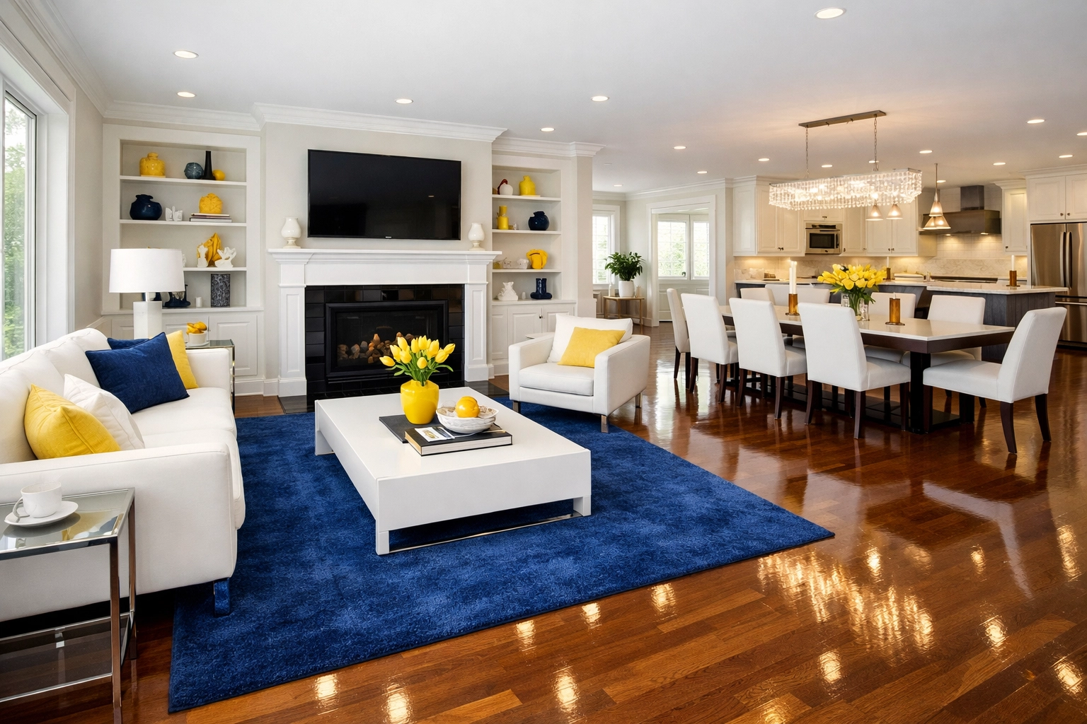 Immaculate open-concept home interior in Massachusetts after a complete deep cleaning Leominster MA.