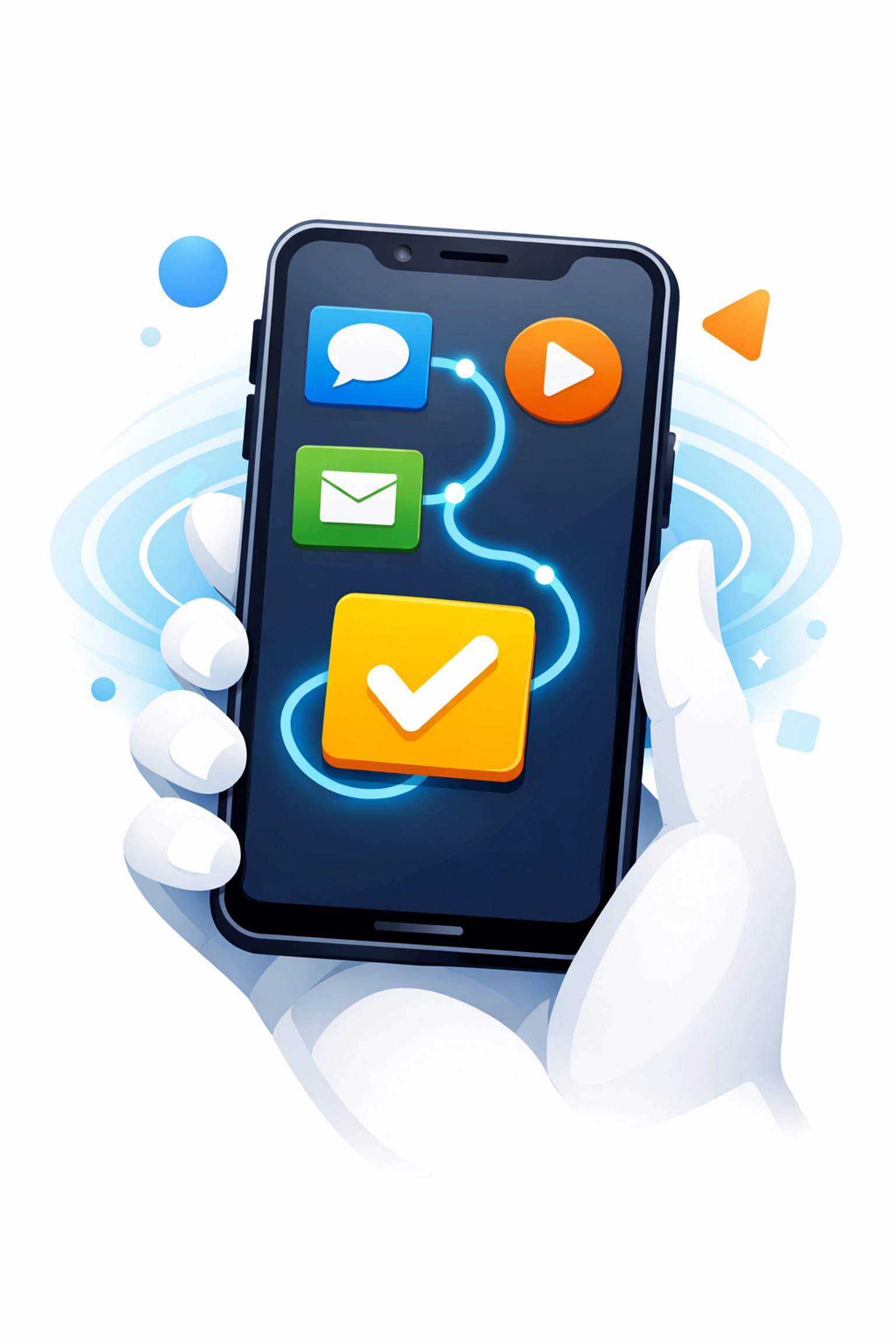 Sleek smartphone interface showing mobile web optimization and a user-friendly responsive design.