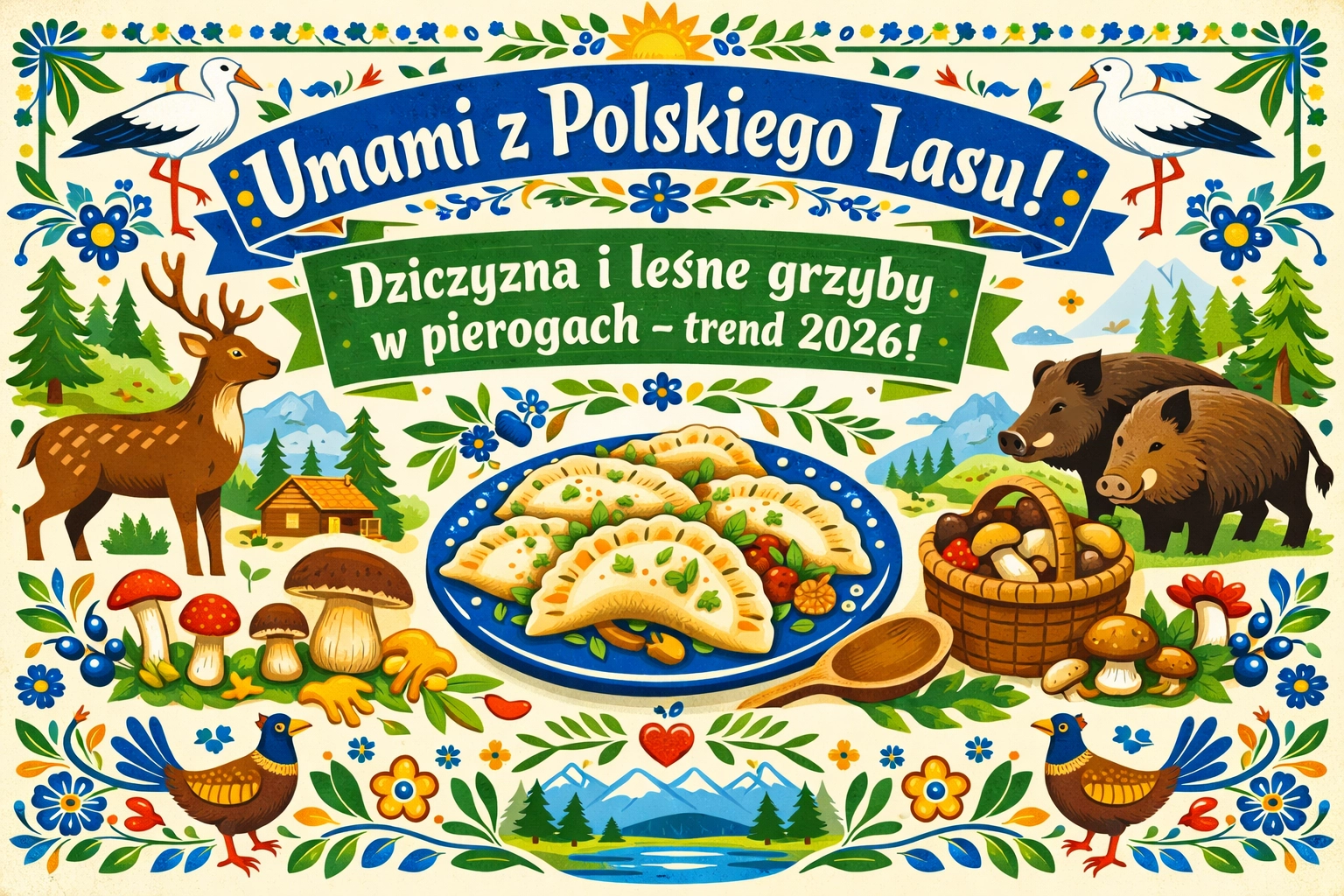 [HERO] Umami z Polskiego Lasu: Dziczyzna i leśne grzyby w pierogach – trend 2026!