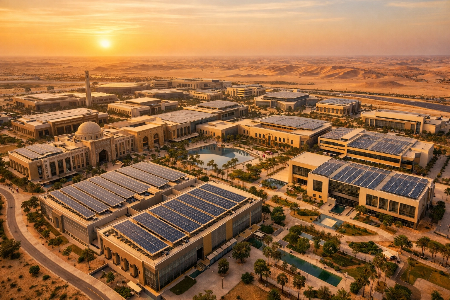 GCC technology campus with AI infrastructure and data centers for regional innovation