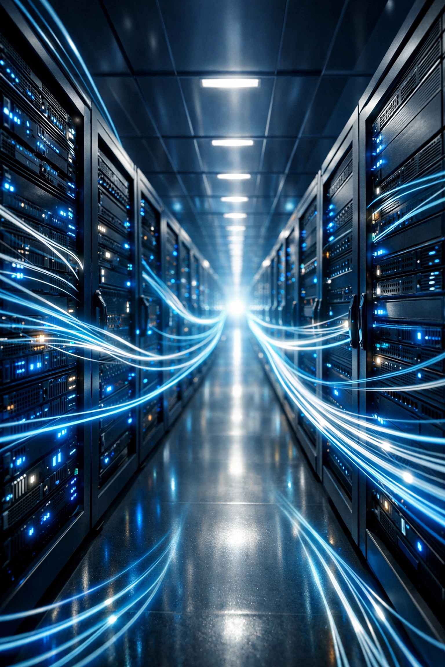 Modern IT infrastructure powering AI automation and enterprise business systems