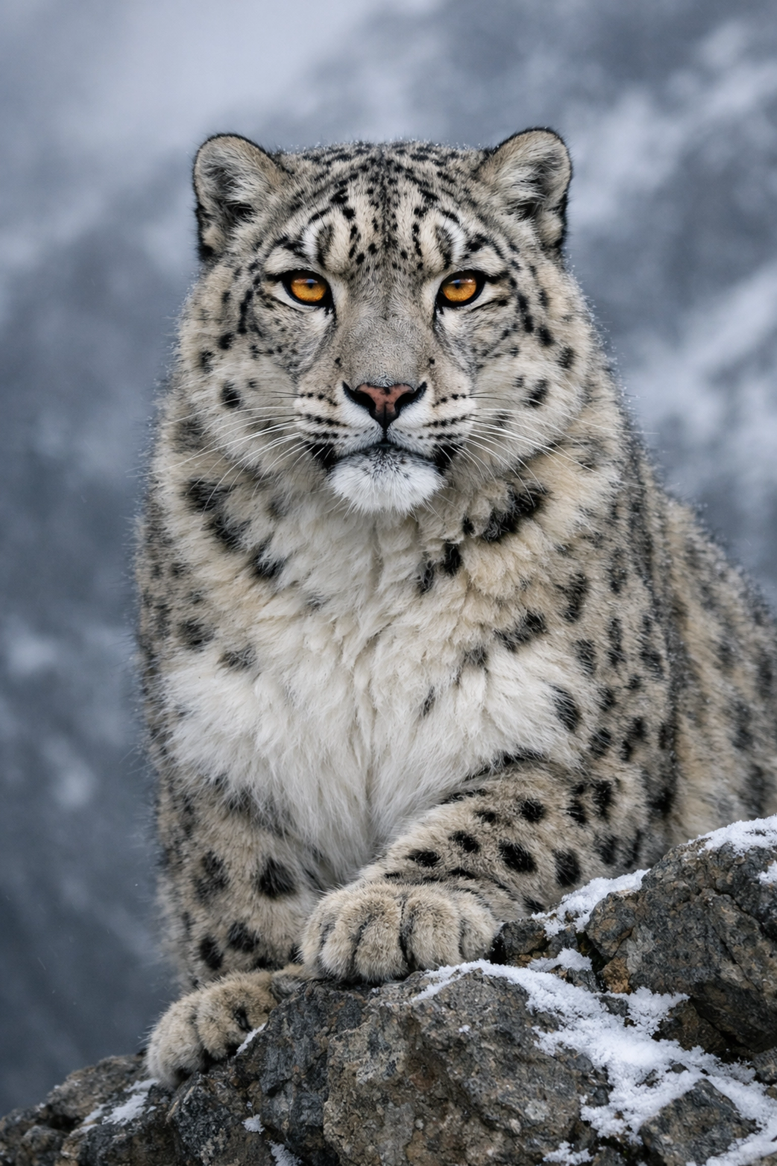Close-up photo of a snow leopard, highlighting the timeless quality of authentic wildlife photography.