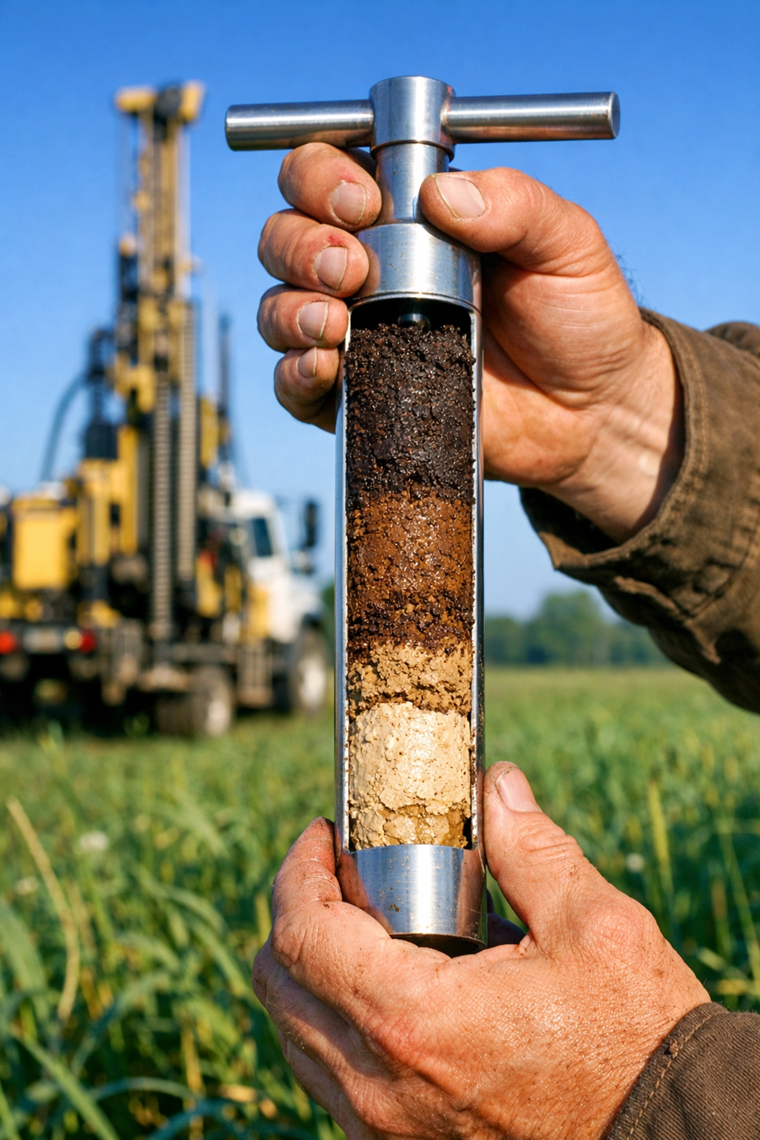 Professional soil testing and core sampling for a site preparation project in Clarkston.
